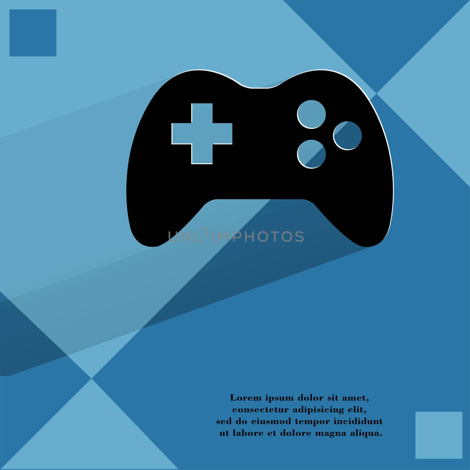 Gaming Joystick. Flat modern web design on a flat geometric abstract background  by serhii_lohvyniuk