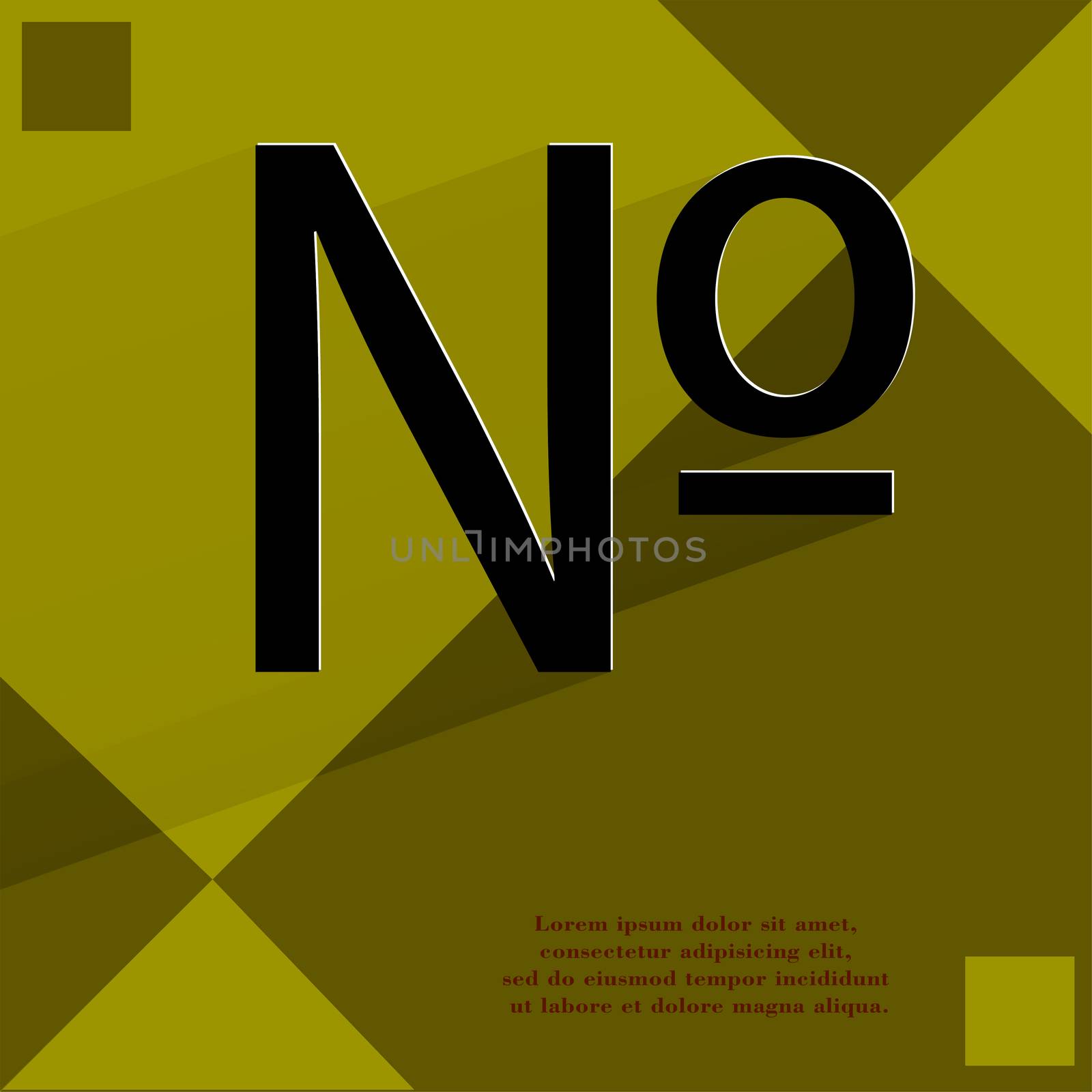 number. Flat modern web design on a flat geometric abstract background  by serhii_lohvyniuk
