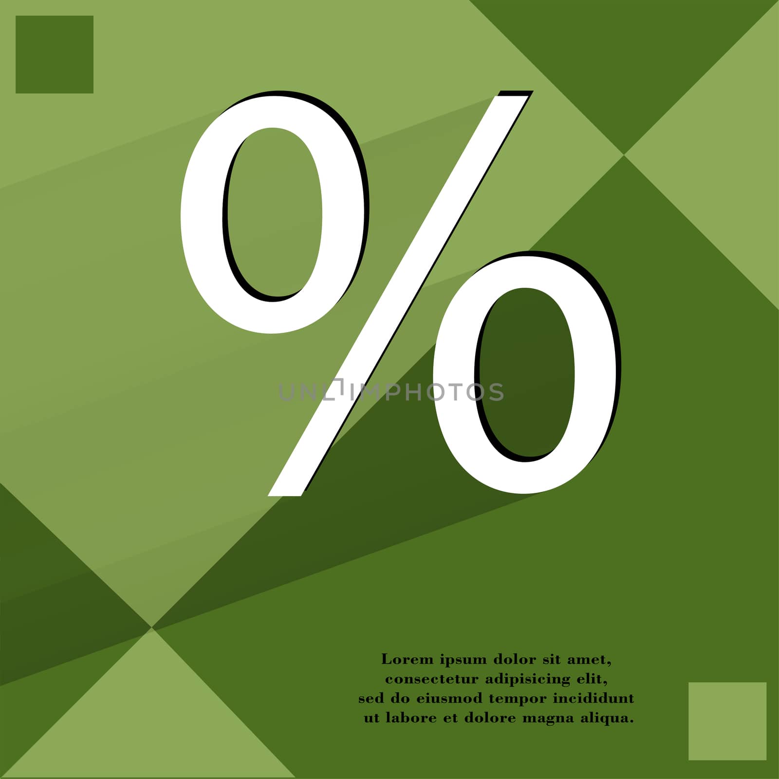 percent. Flat modern web design on a flat geometric abstract background. . 