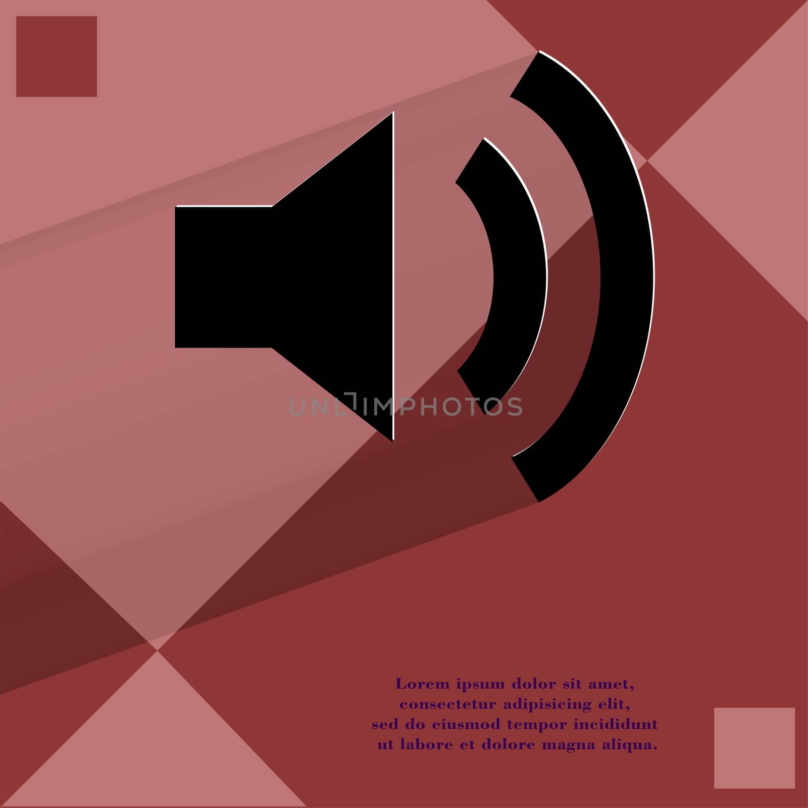Speaker. Flat modern web design on a flat geometric abstract background  by serhii_lohvyniuk
