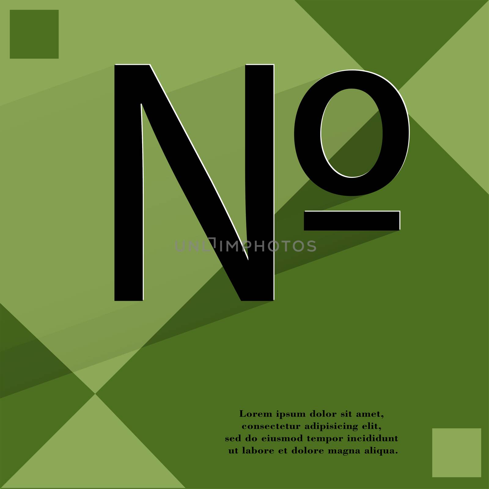 number. Flat modern web design on a flat geometric abstract background  by serhii_lohvyniuk