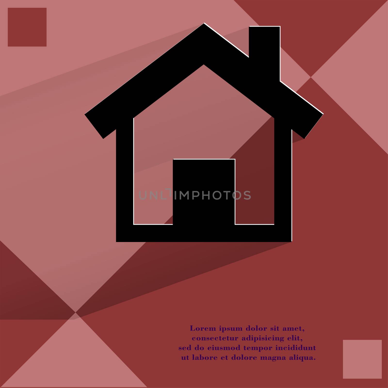 house. Flat modern web design on a flat geometric abstract background  by serhii_lohvyniuk