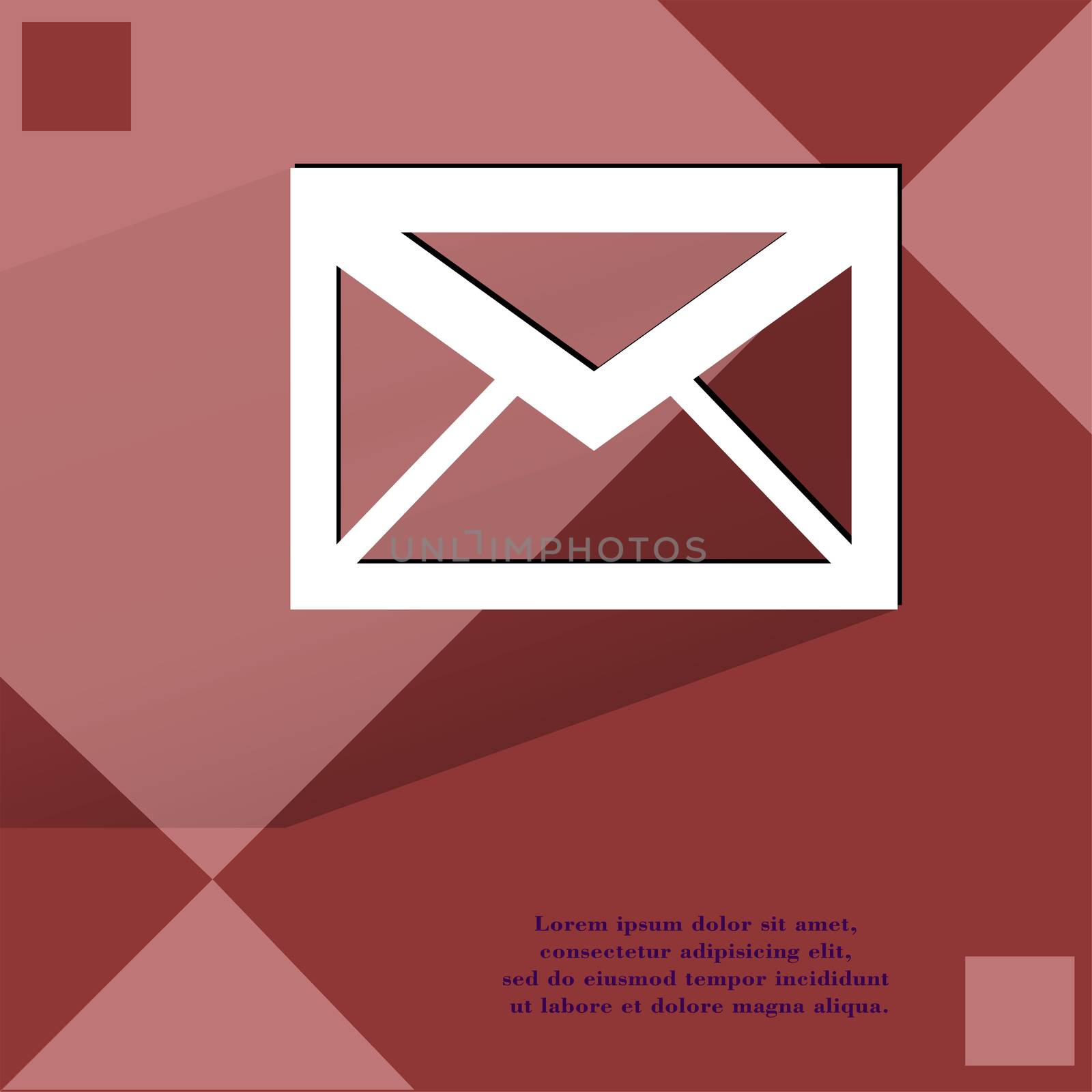 mail. envelope. Flat modern web design on a flat geometric abstract background  by serhii_lohvyniuk