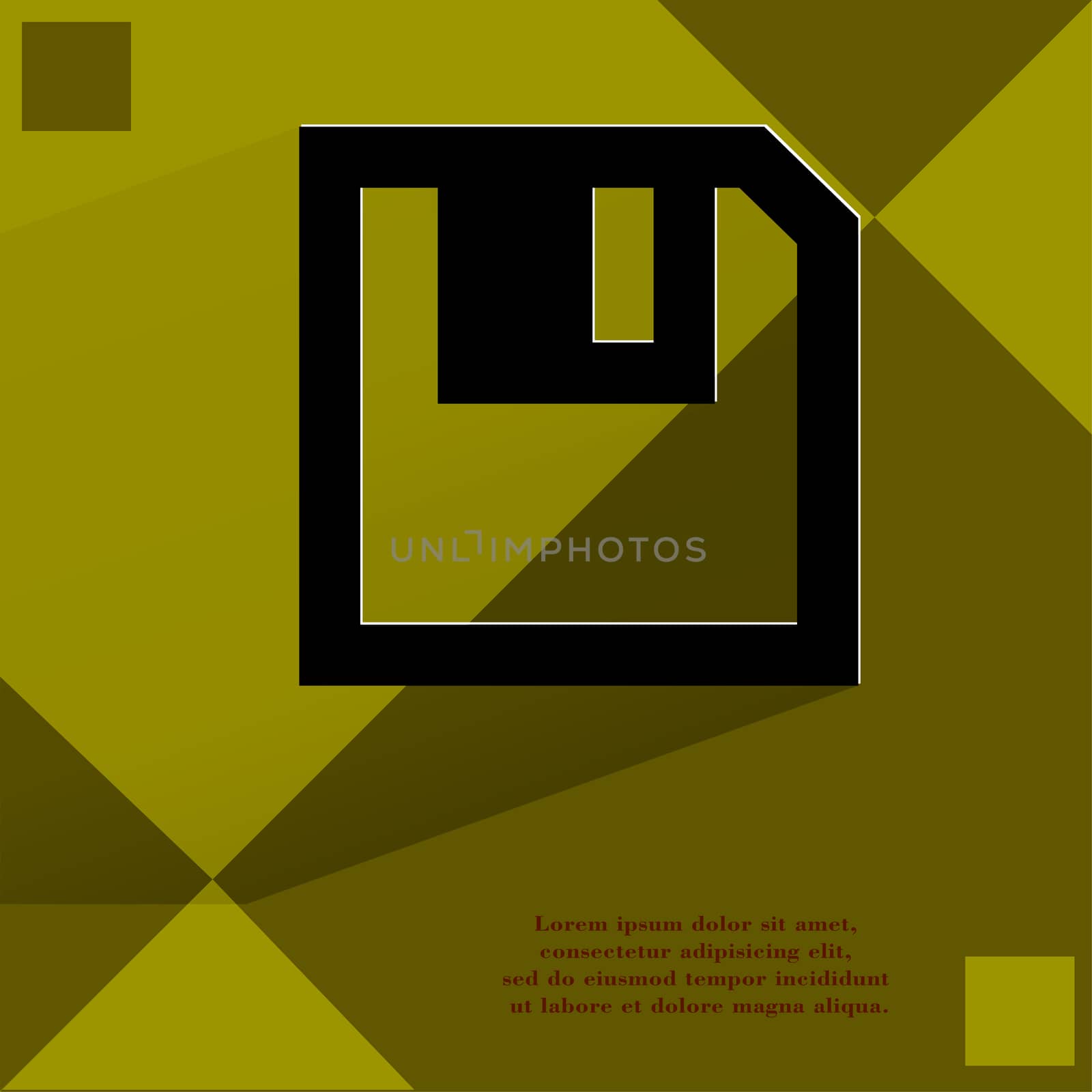 floppy disk. Flat modern web design on a flat geometric abstract background  by serhii_lohvyniuk