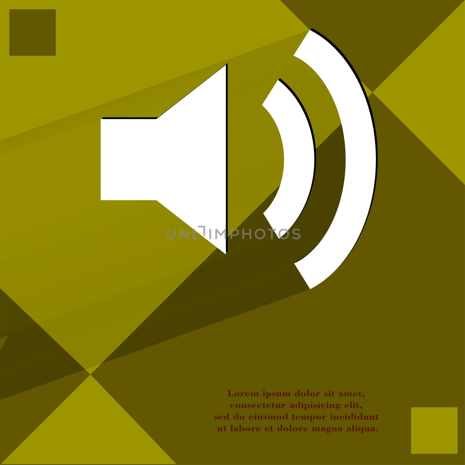 Speaker. Flat modern web design on a flat geometric abstract background . 