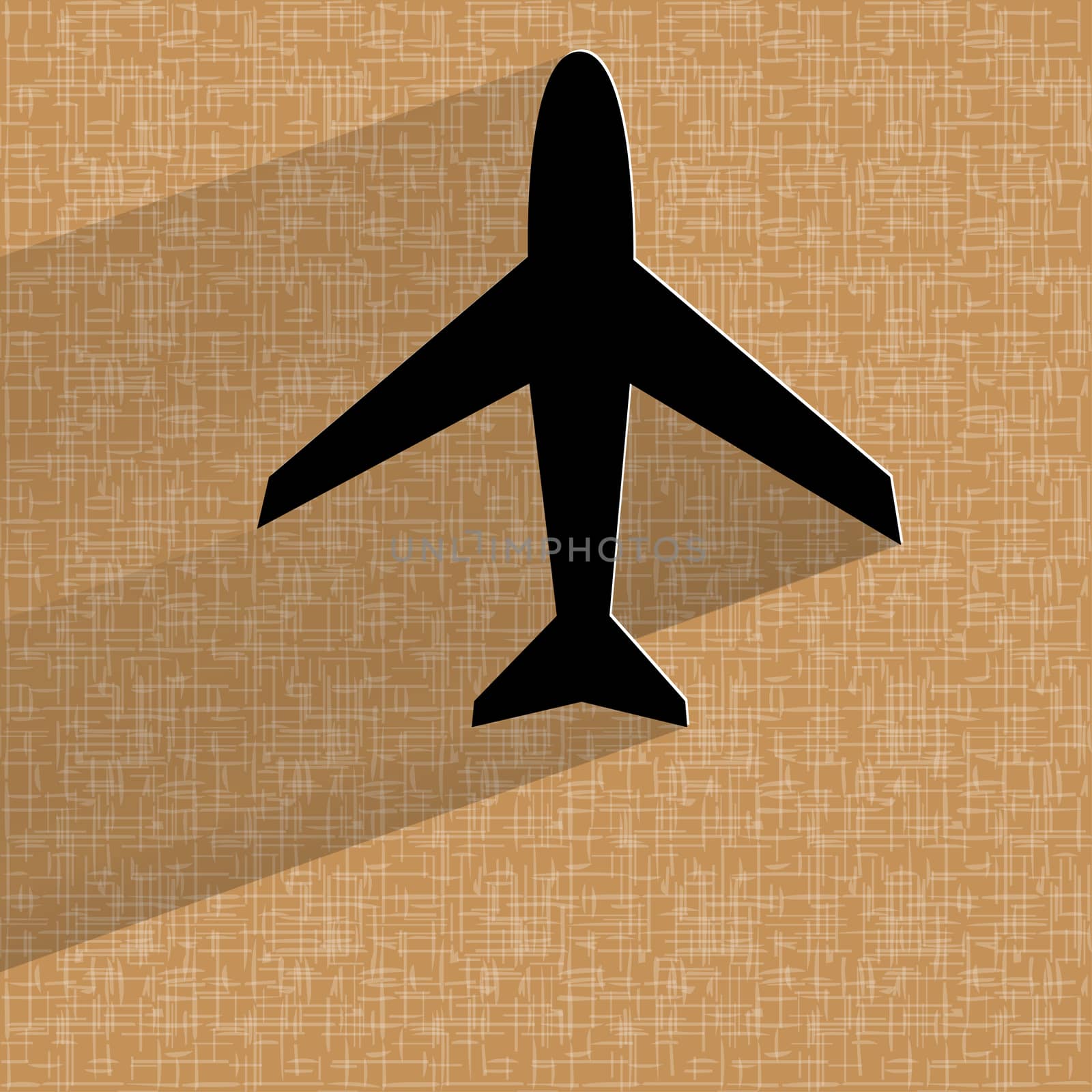 Plane . Flat modern web design on a flat geometric abstract background . 