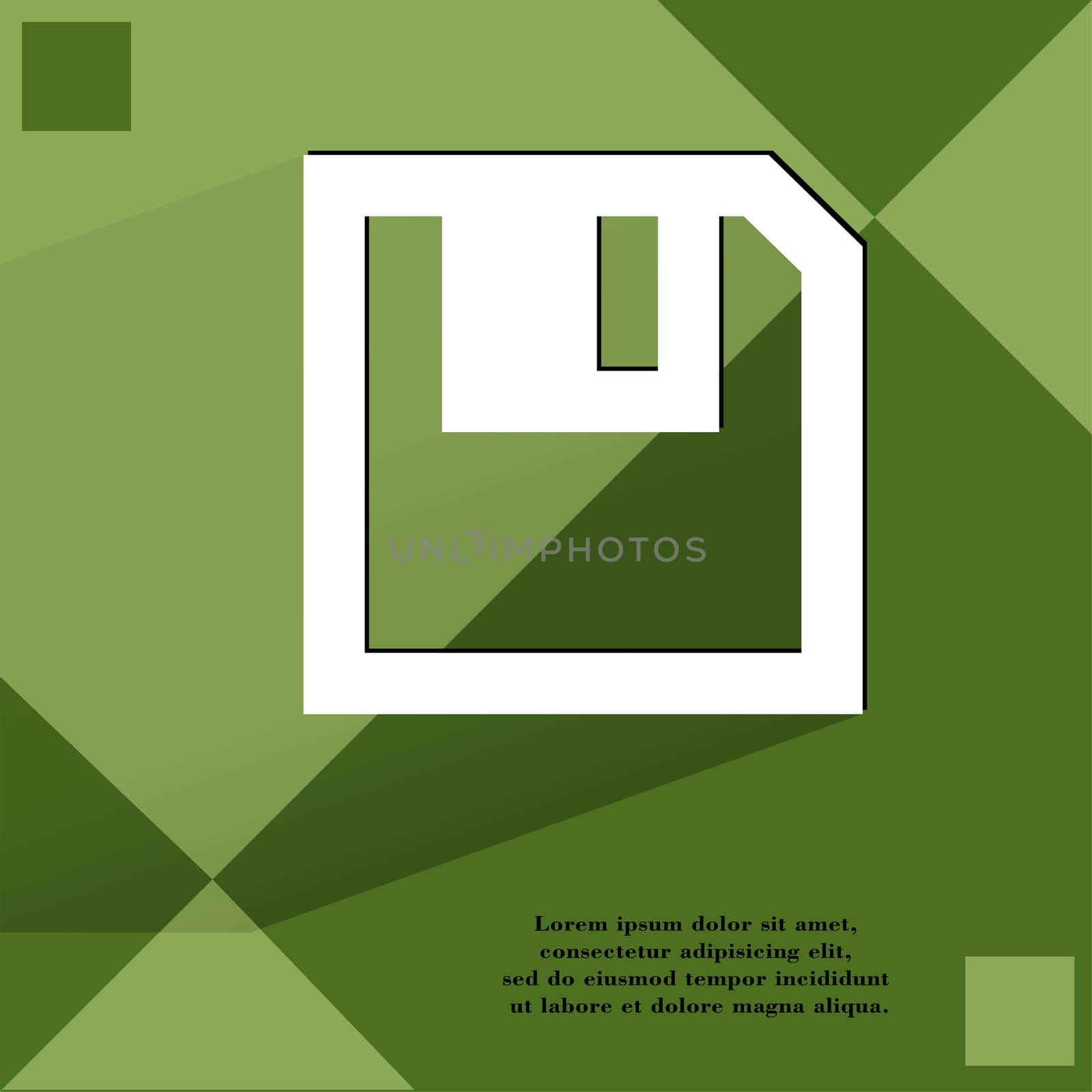 floppy disk. Flat modern web design on a flat geometric abstract background  by serhii_lohvyniuk