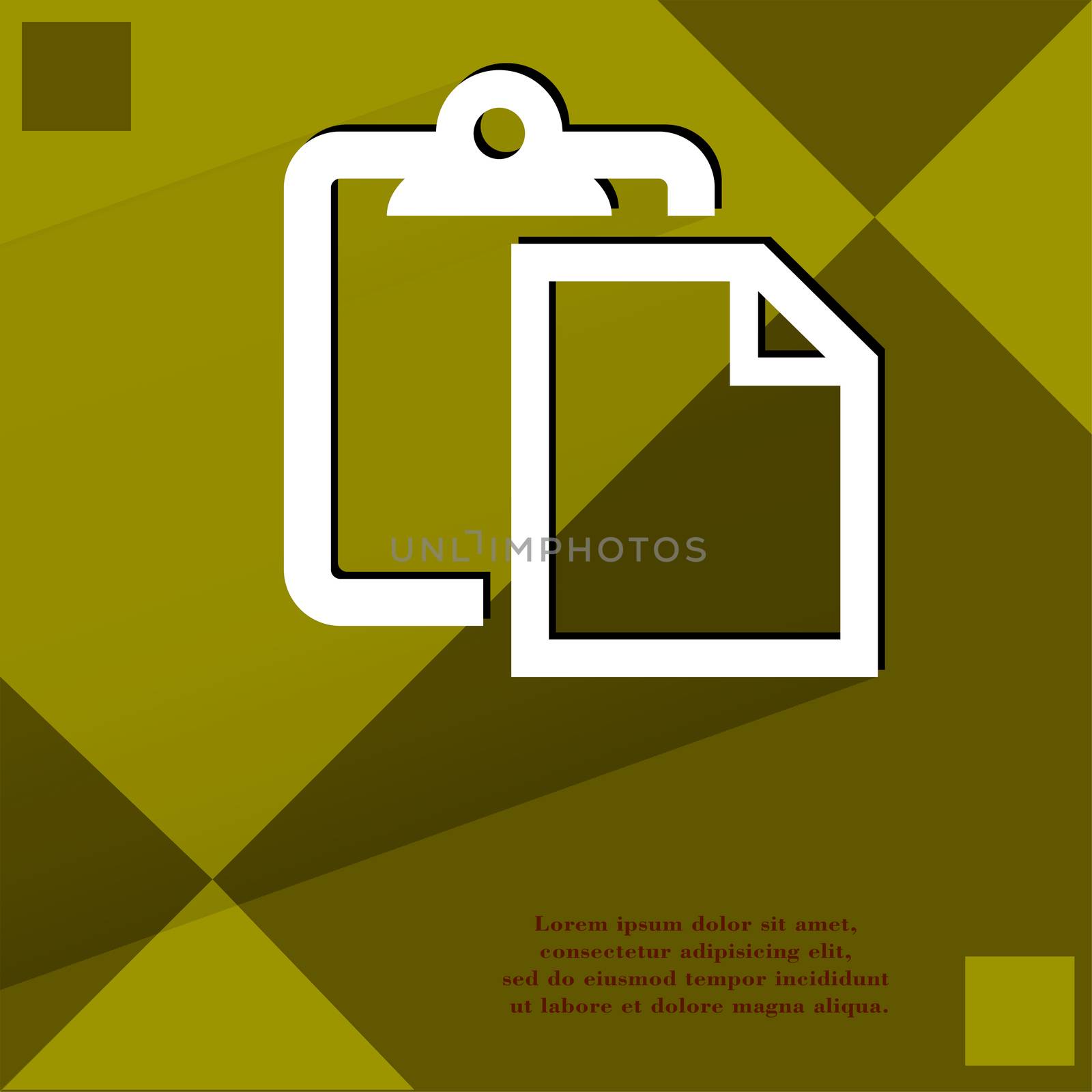 blank paper. Flat modern web design on a flat geometric abstract background . 