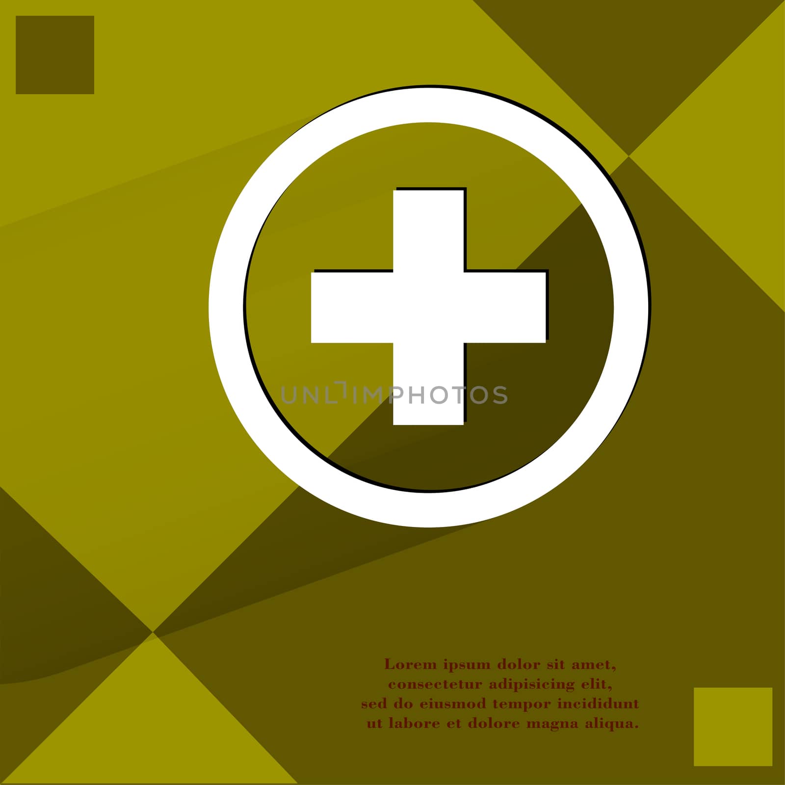 Plus. Flat modern web design on a flat geometric abstract background  by serhii_lohvyniuk