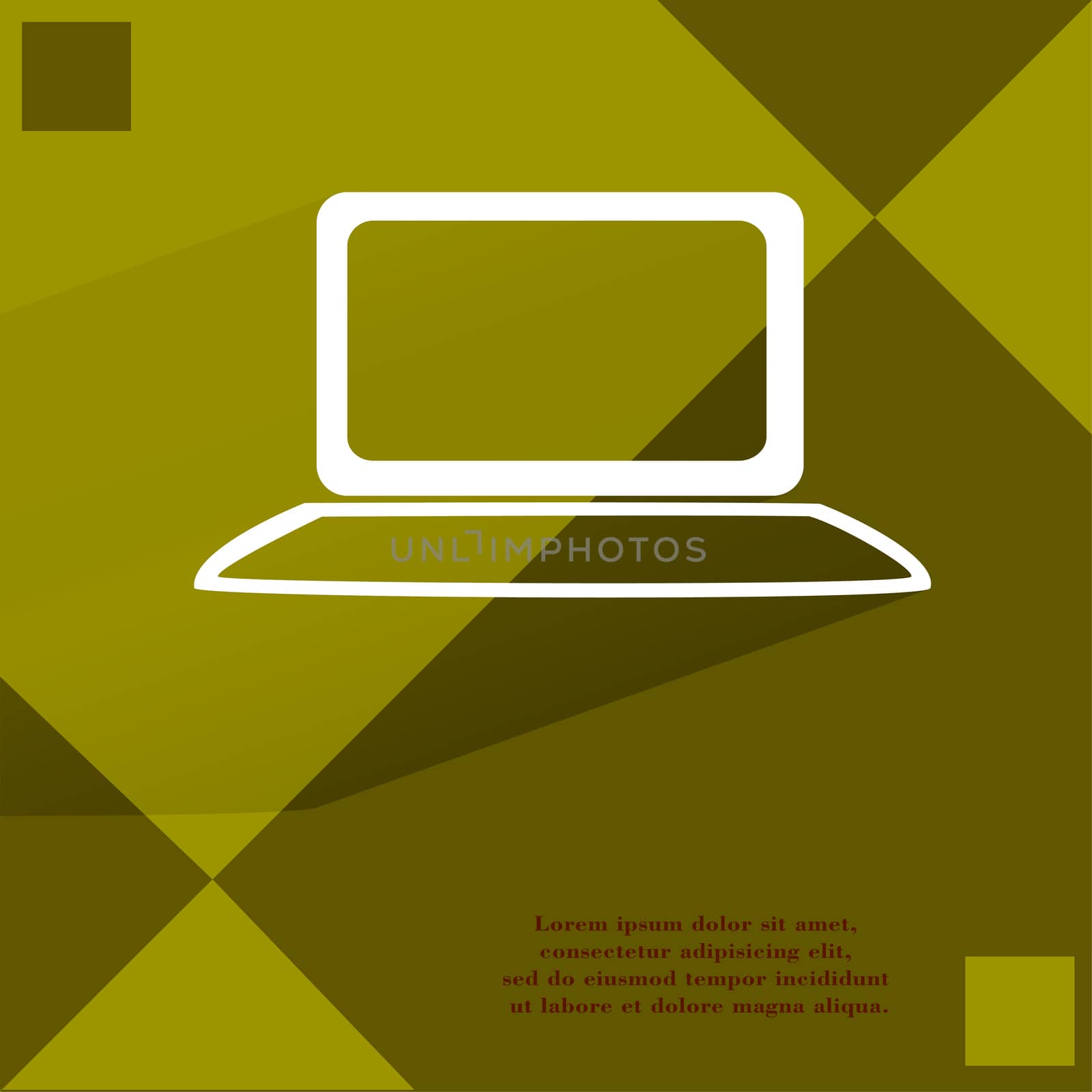 Notebook. Flat modern web button on a flat geometric abstract background  by serhii_lohvyniuk