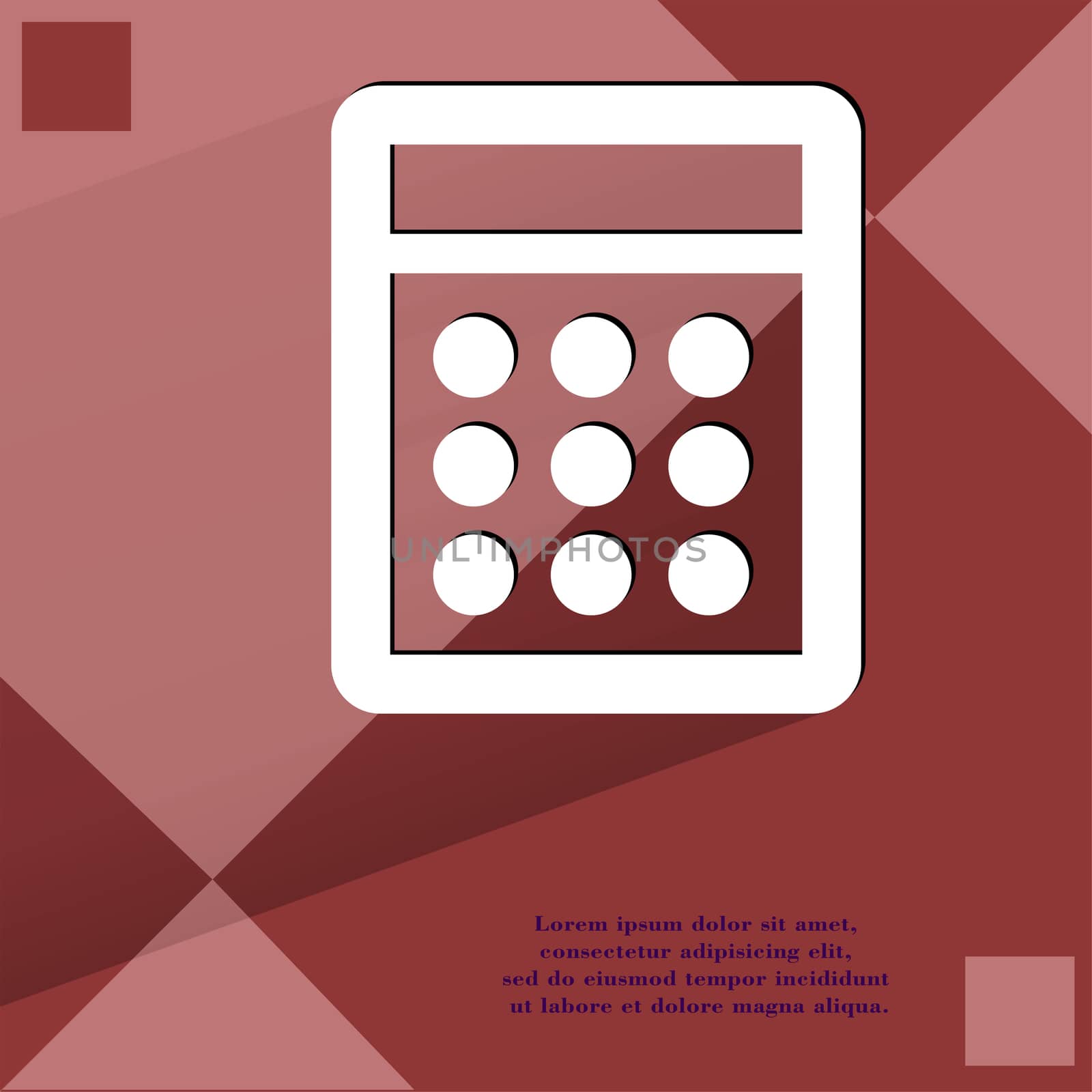 calculator. Flat modern web design on a flat geometric abstract background  by serhii_lohvyniuk