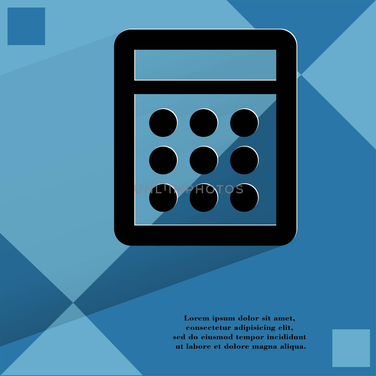 calculator. Flat modern web design on a flat geometric abstract background  by serhii_lohvyniuk