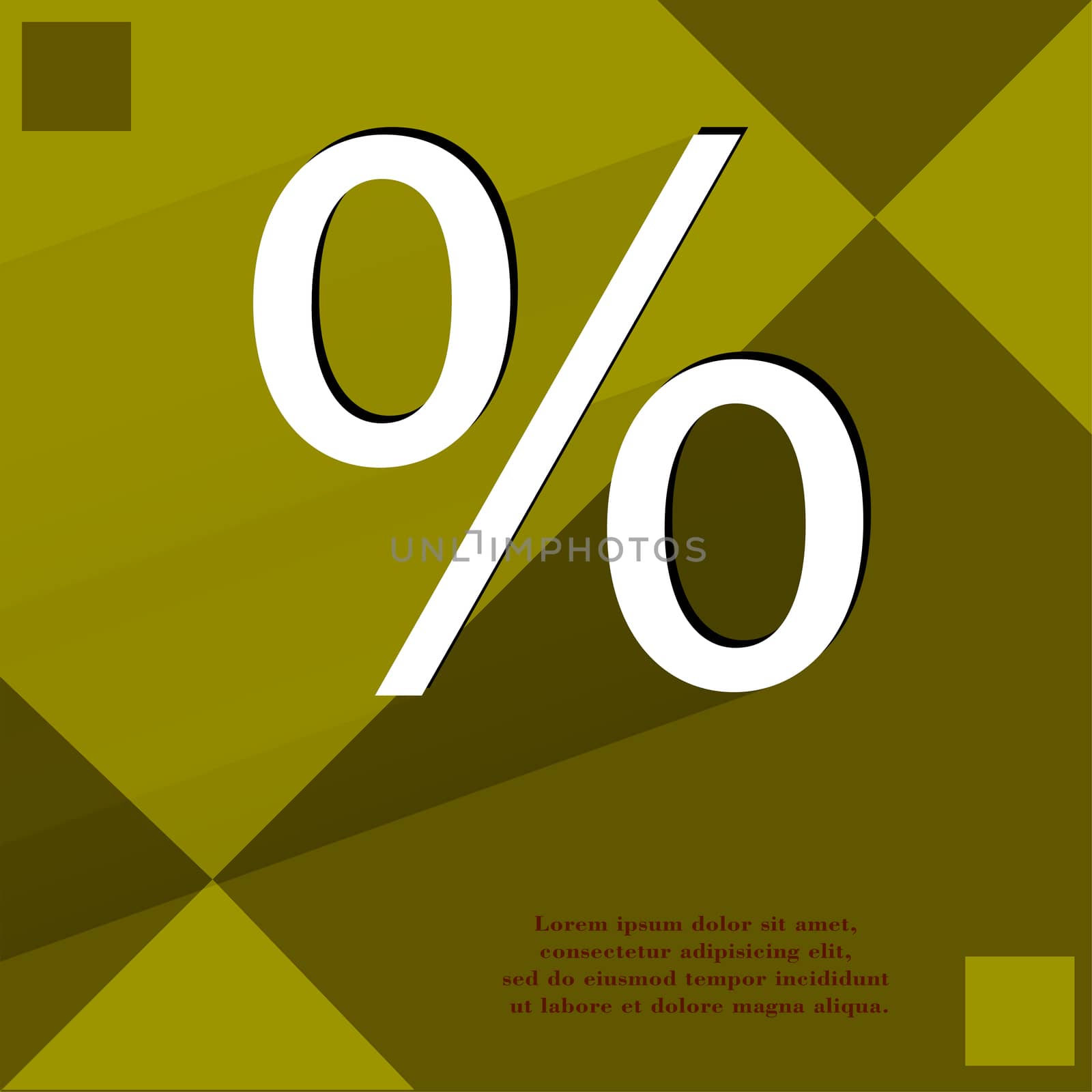 percent. Flat modern web design on a flat geometric abstract background  by serhii_lohvyniuk