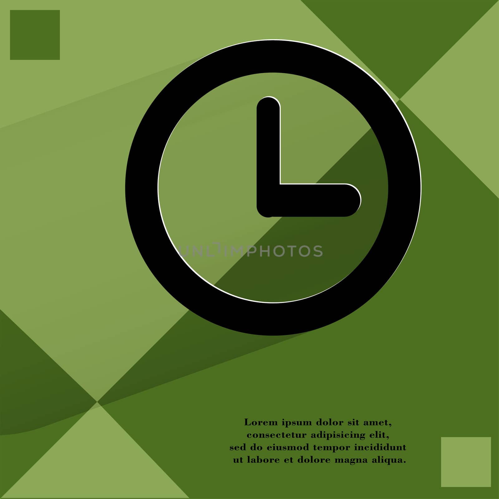 Watch. Flat modern web design on a flat geometric abstract background . 