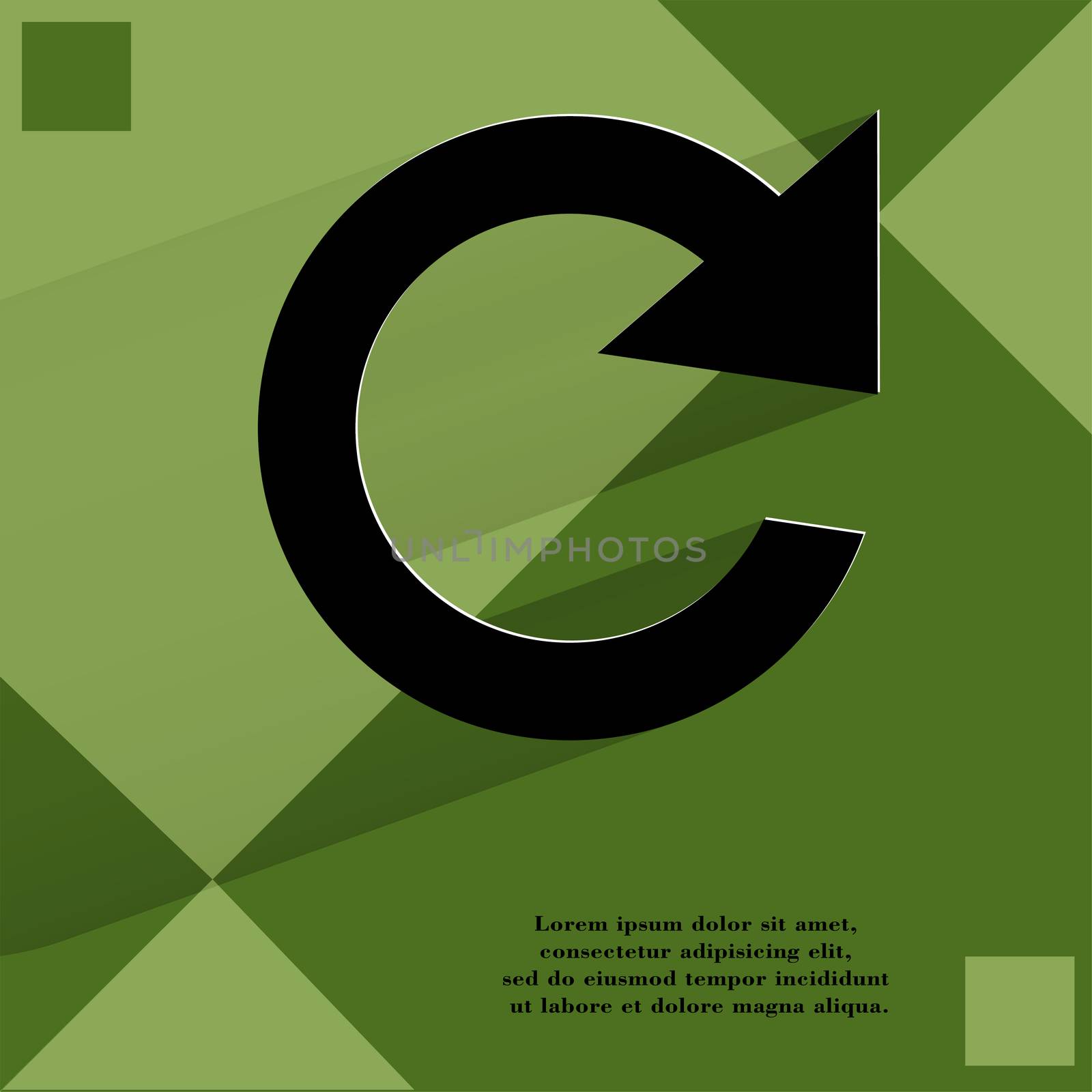 arrow Update. Flat modern web design on a flat geometric abstract background  by serhii_lohvyniuk