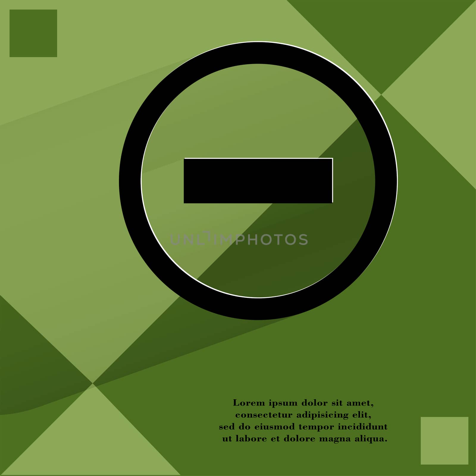 minus. Flat modern web design on a flat geometric abstract background  by serhii_lohvyniuk
