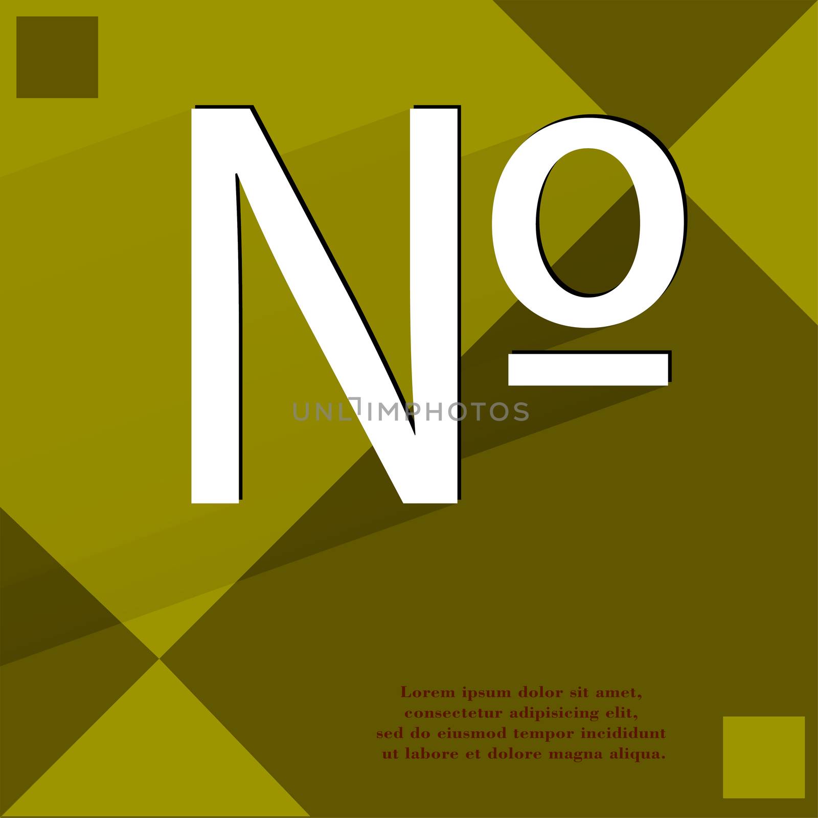 number. Flat modern web design on a flat geometric abstract background  by serhii_lohvyniuk