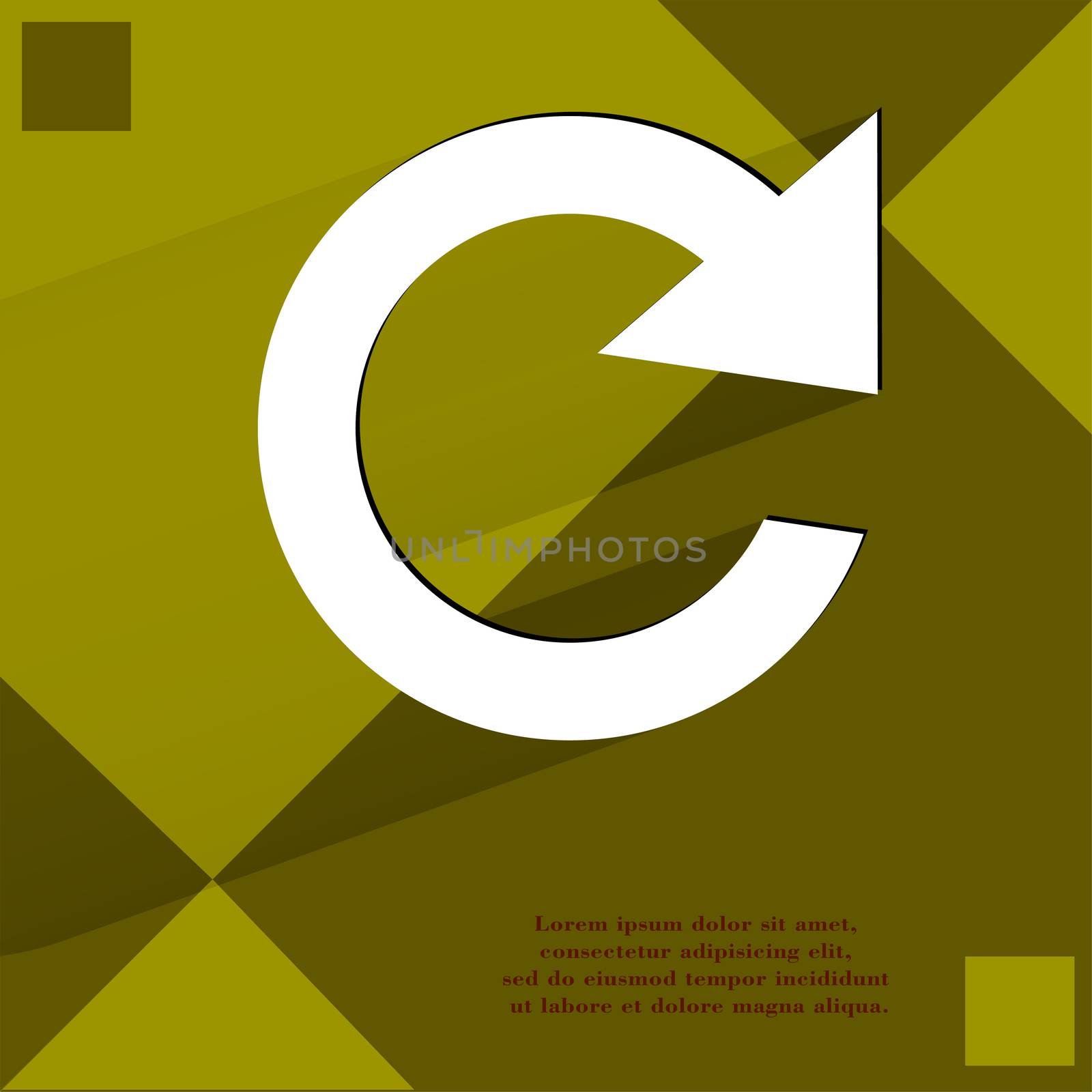 arrow Update. Flat modern web design on a flat geometric abstract background . 