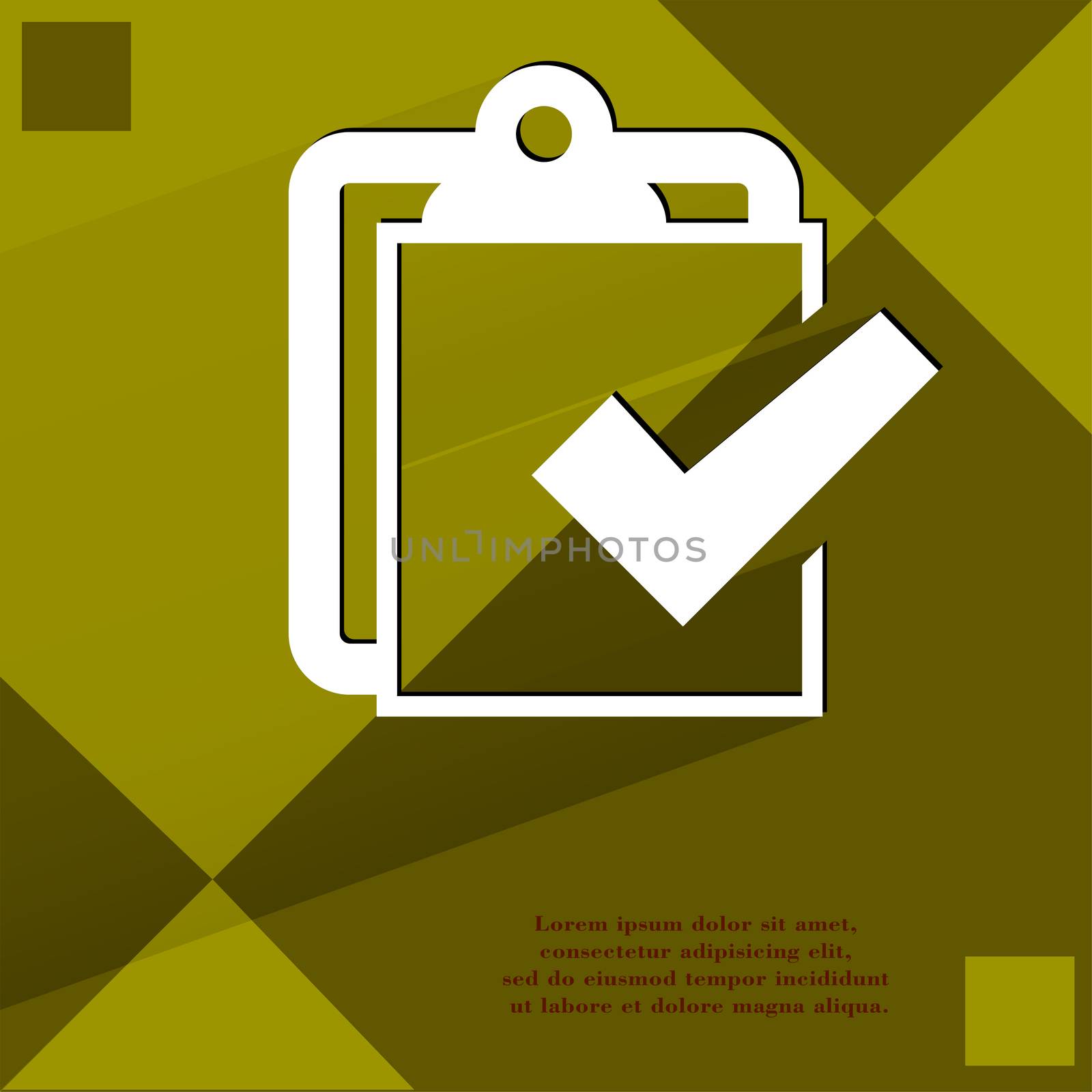 Notepad paper Documents. Flat modern web design on a flat geometric abstract background . 