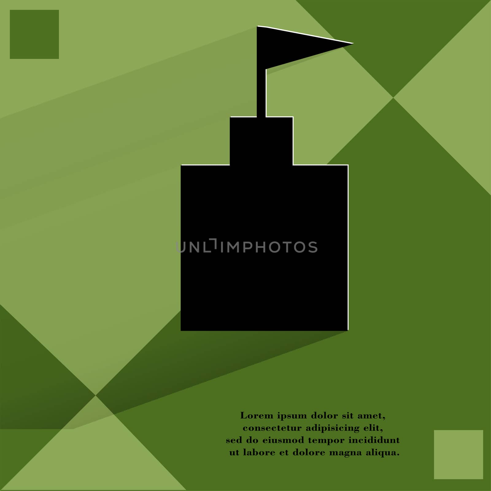 tower. Flat modern web design on a flat geometric abstract background  by serhii_lohvyniuk