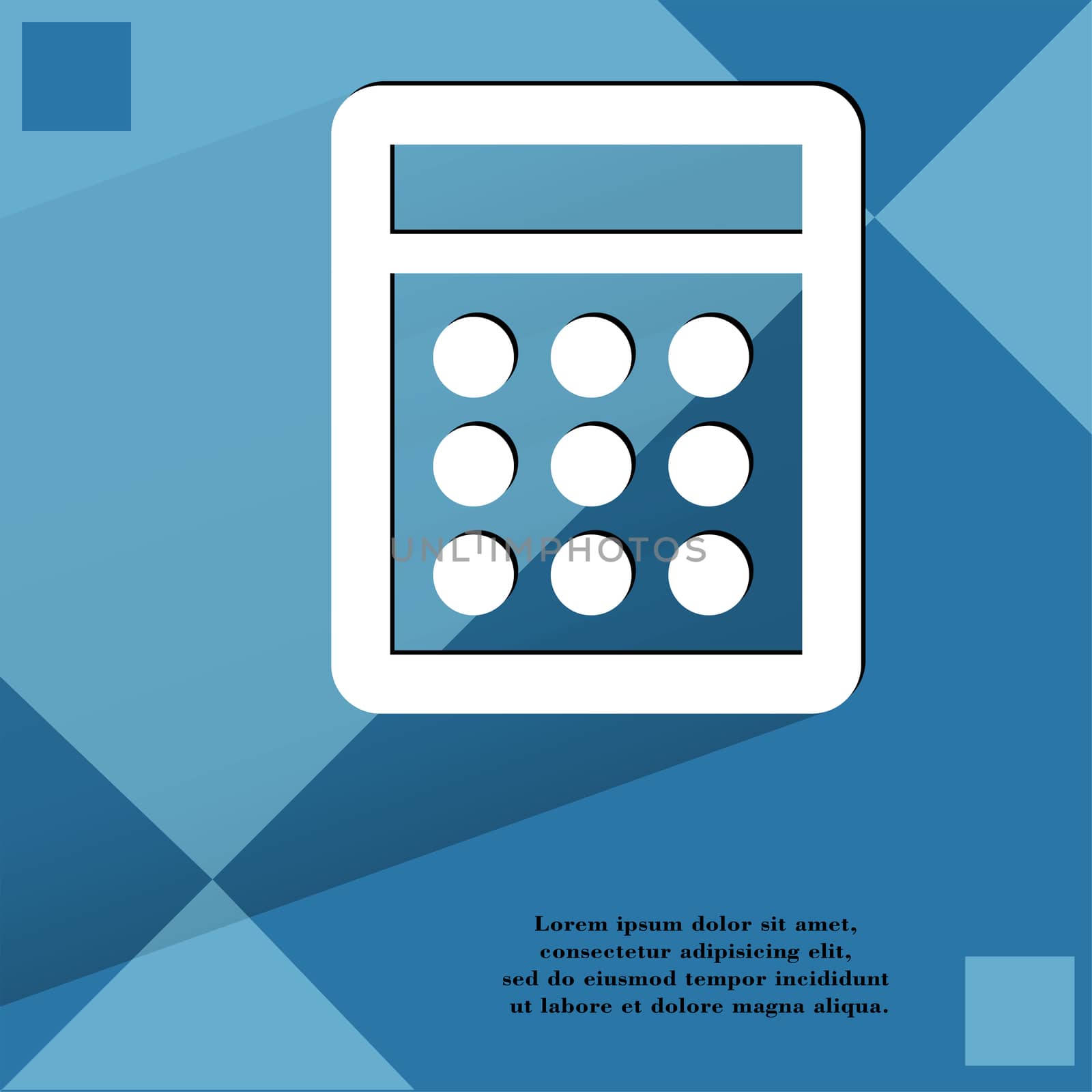 calculator. Flat modern web design on a flat geometric abstract background  by serhii_lohvyniuk