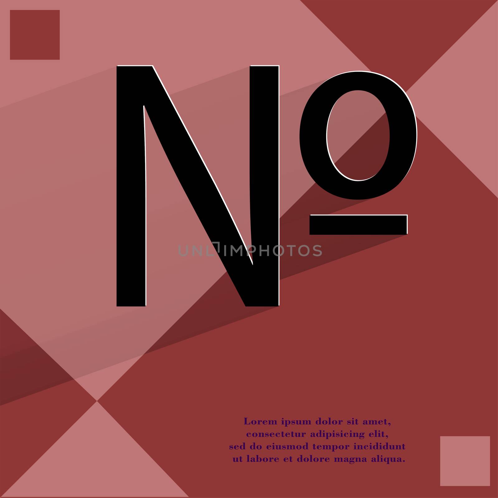 number. Flat modern web design on a flat geometric abstract background . 