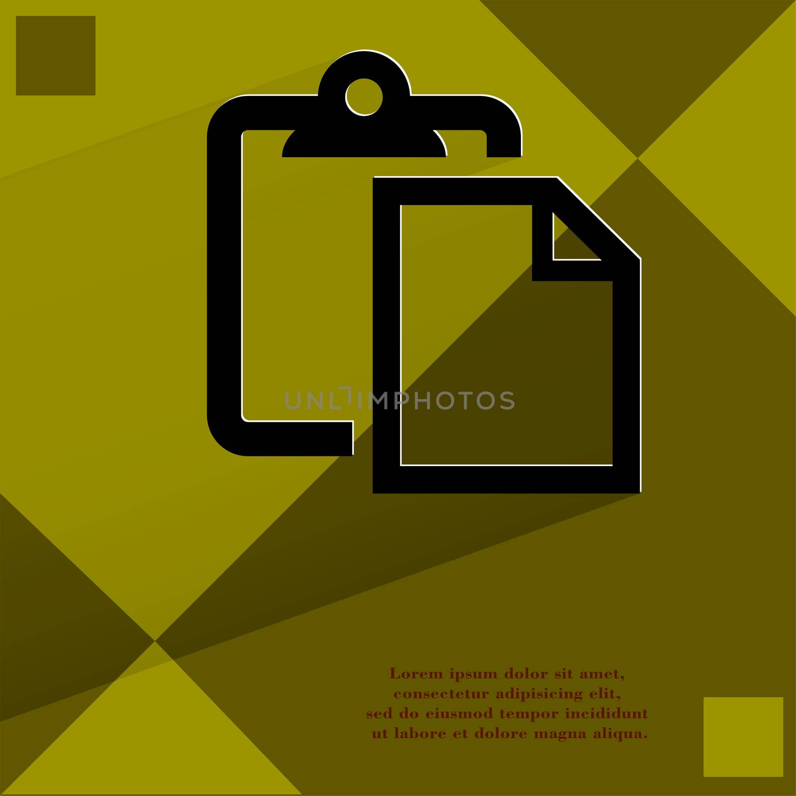 blank paper. Flat modern web design on a flat geometric abstract background  by serhii_lohvyniuk