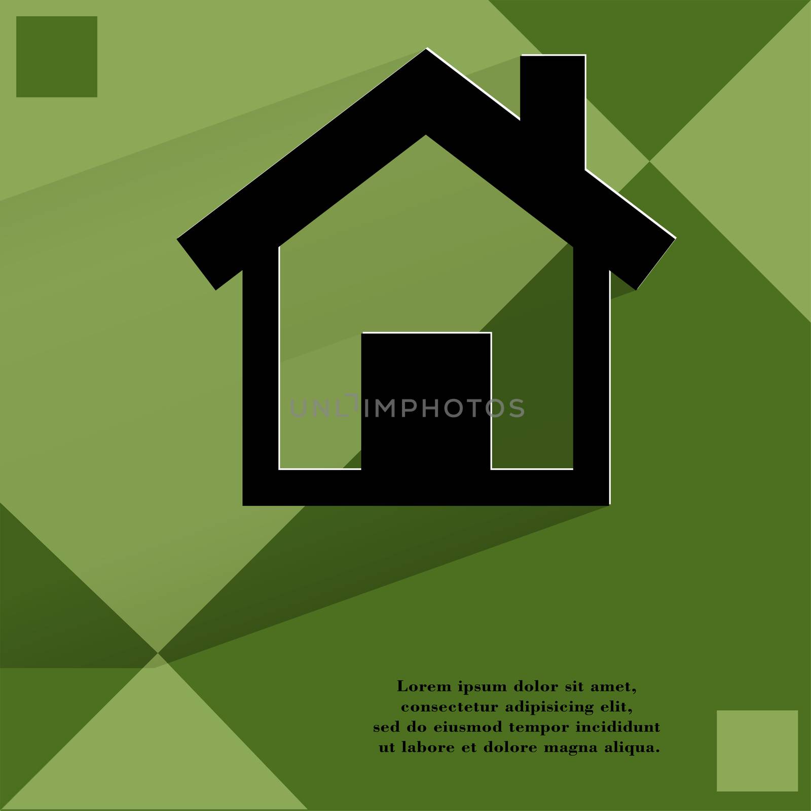 house. Flat modern web design on a flat geometric abstract background  by serhii_lohvyniuk