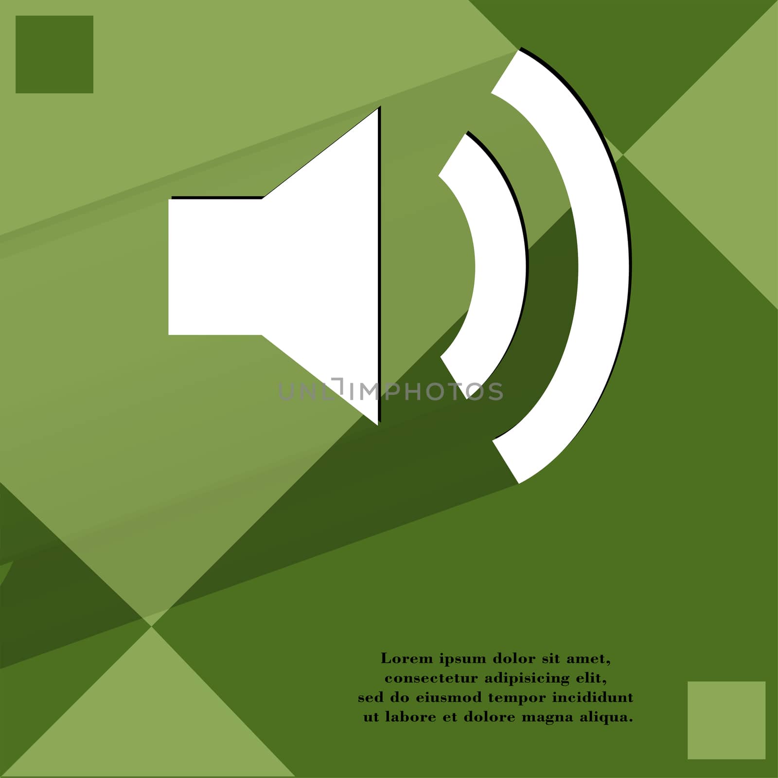 Speaker. Flat modern web design on a flat geometric abstract background . 