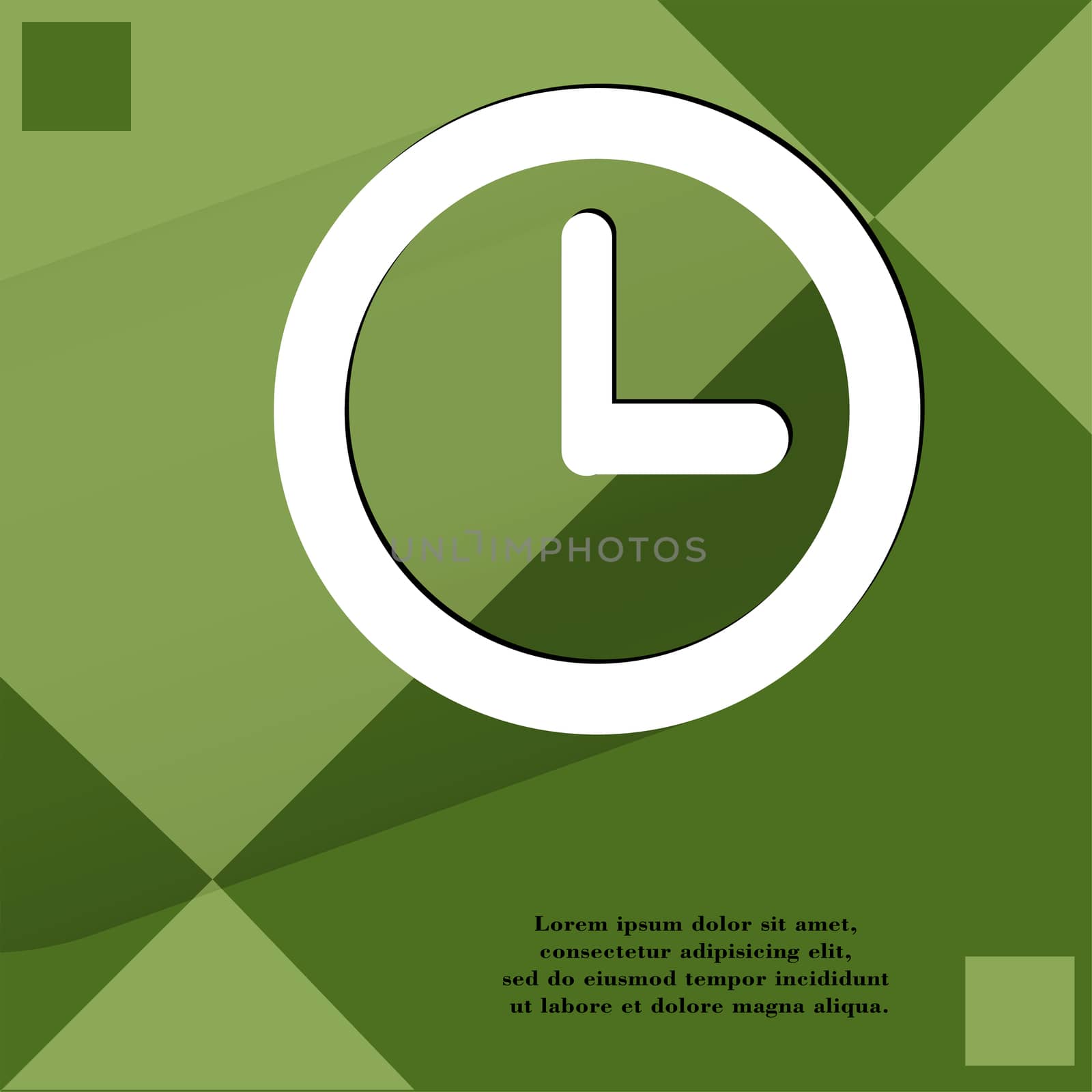 Watch. Flat modern web design on a flat geometric abstract background  by serhii_lohvyniuk