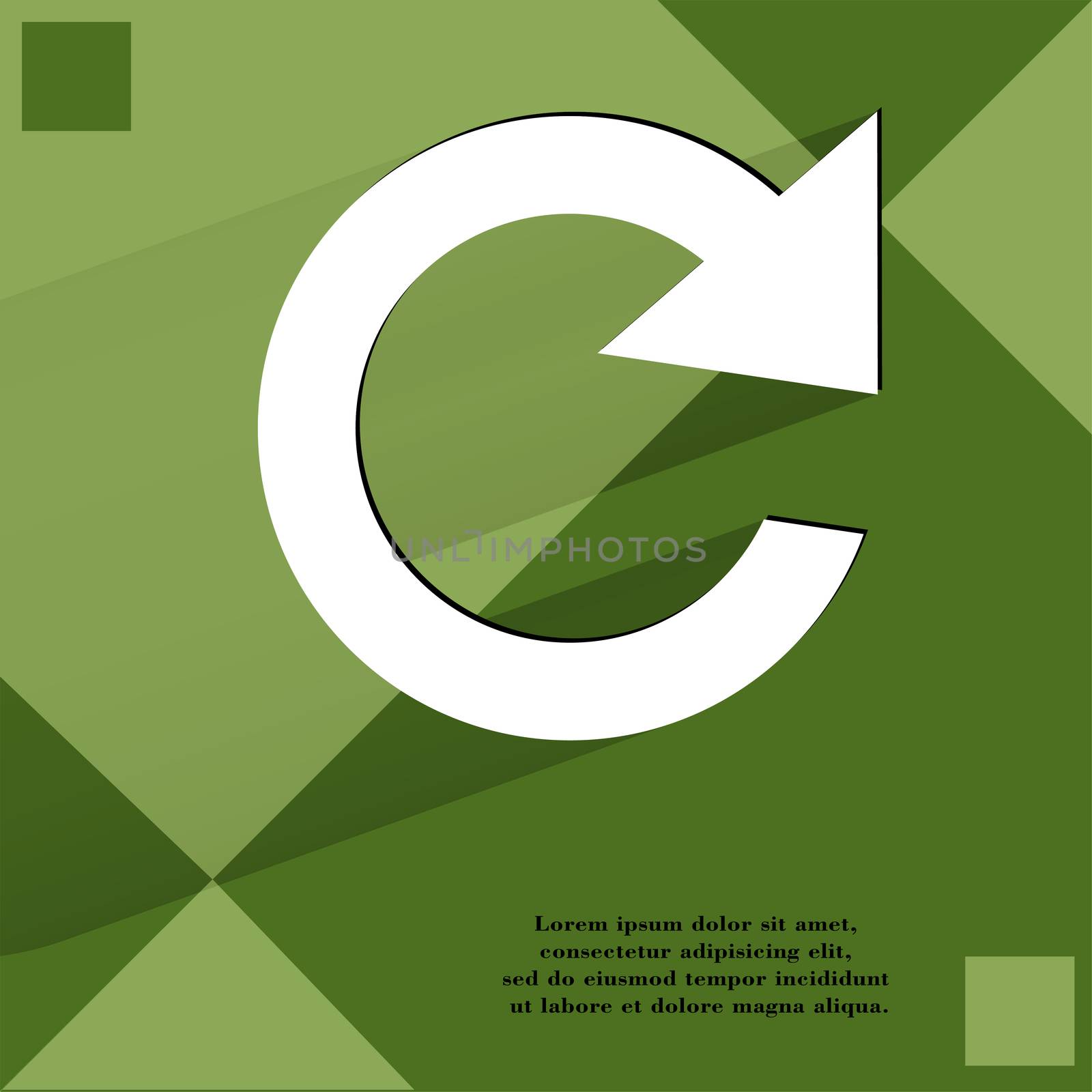 arrow Update. Flat modern web design on a flat geometric abstract background . 