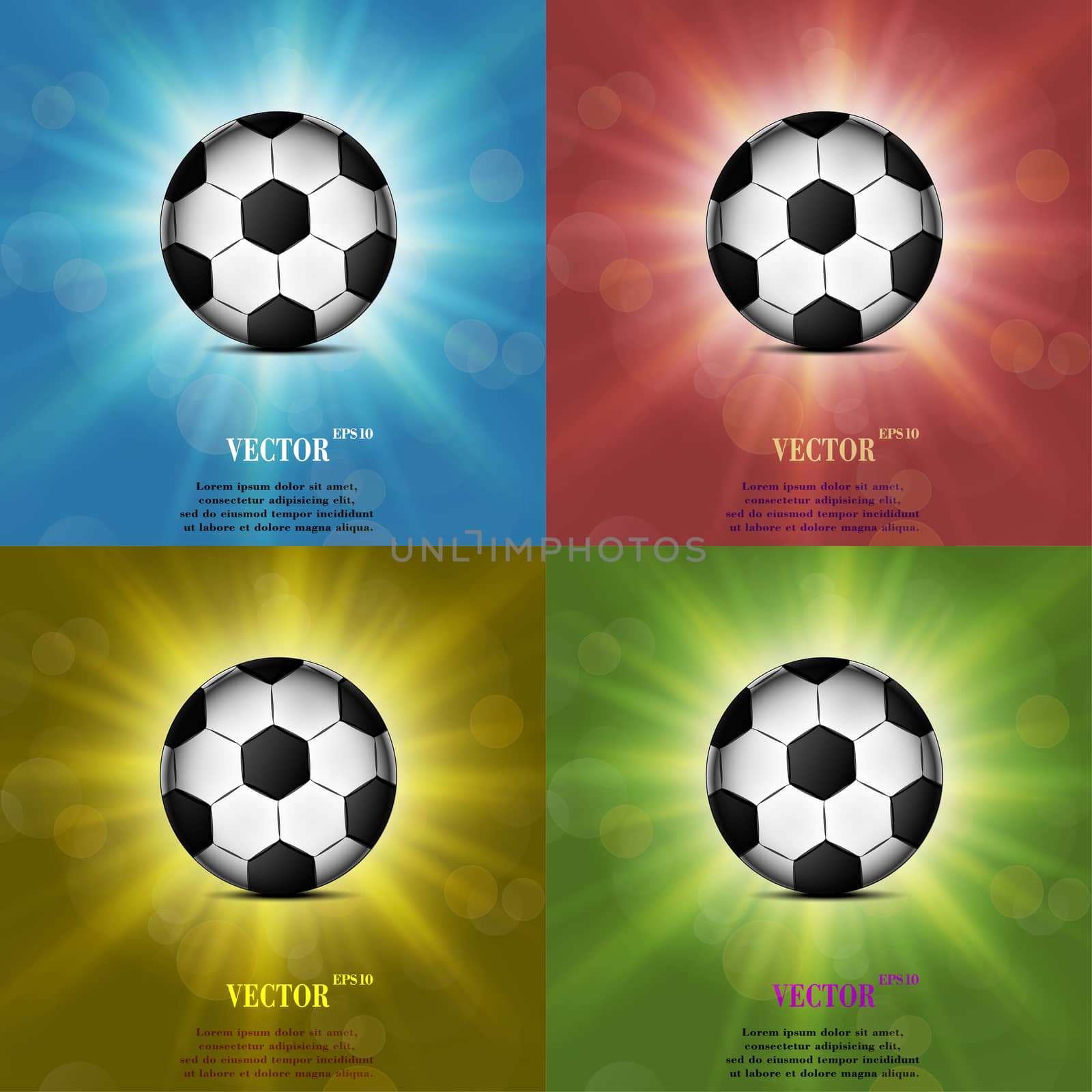 Color set Soccer ball web icon, flat design by serhii_lohvyniuk