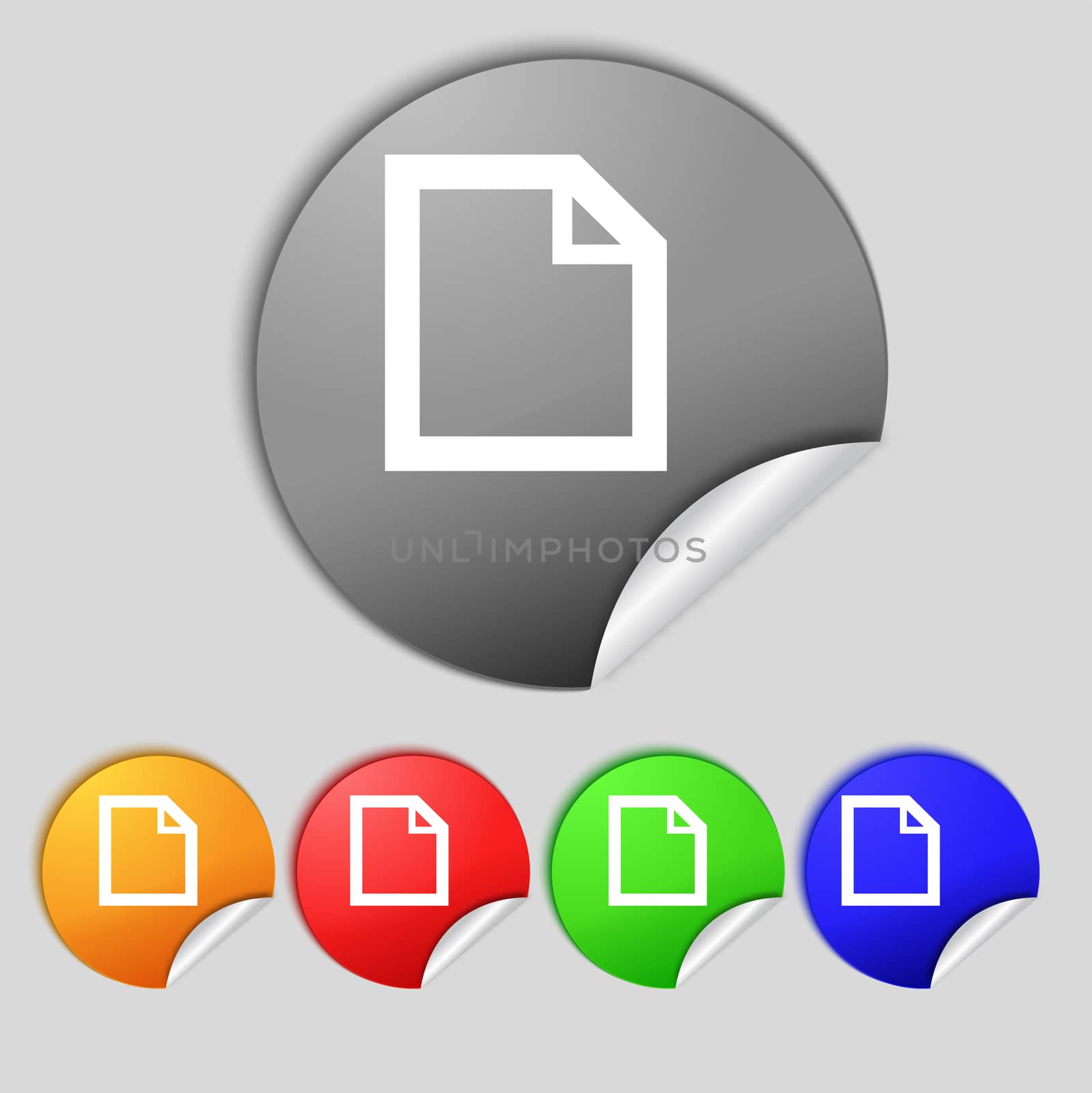 Edit document sign icon. content button. Set colourful buttons Modern UI website navigation.  by serhii_lohvyniuk