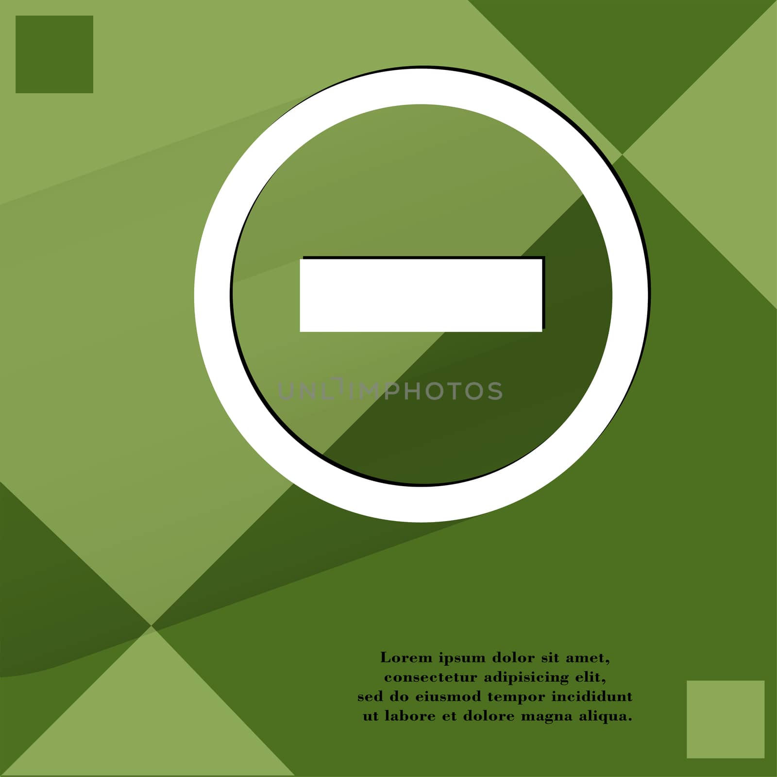 minus. Flat modern web design on a flat geometric abstract background  by serhii_lohvyniuk