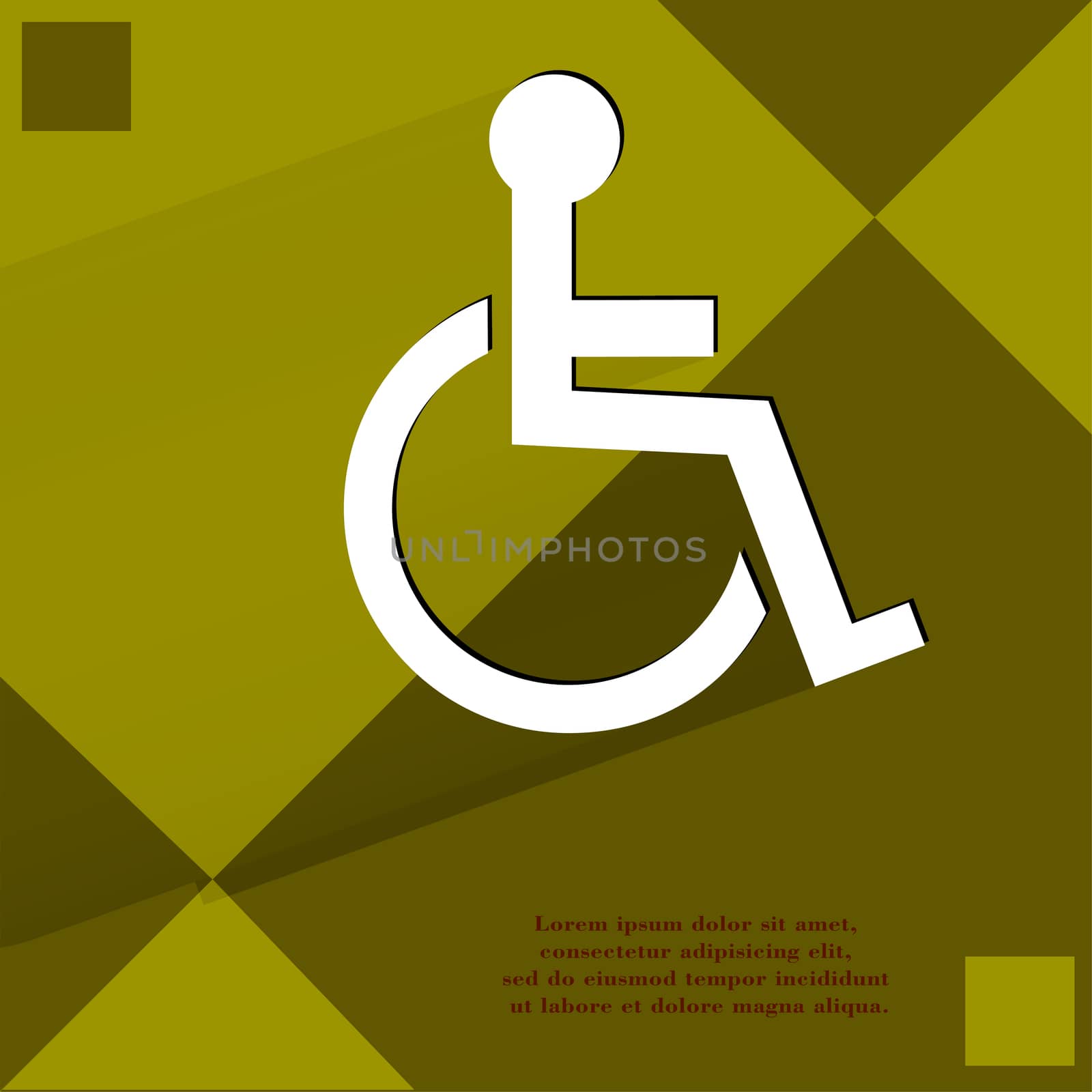 disabled. Flat modern web design on a flat geometric abstract background  by serhii_lohvyniuk