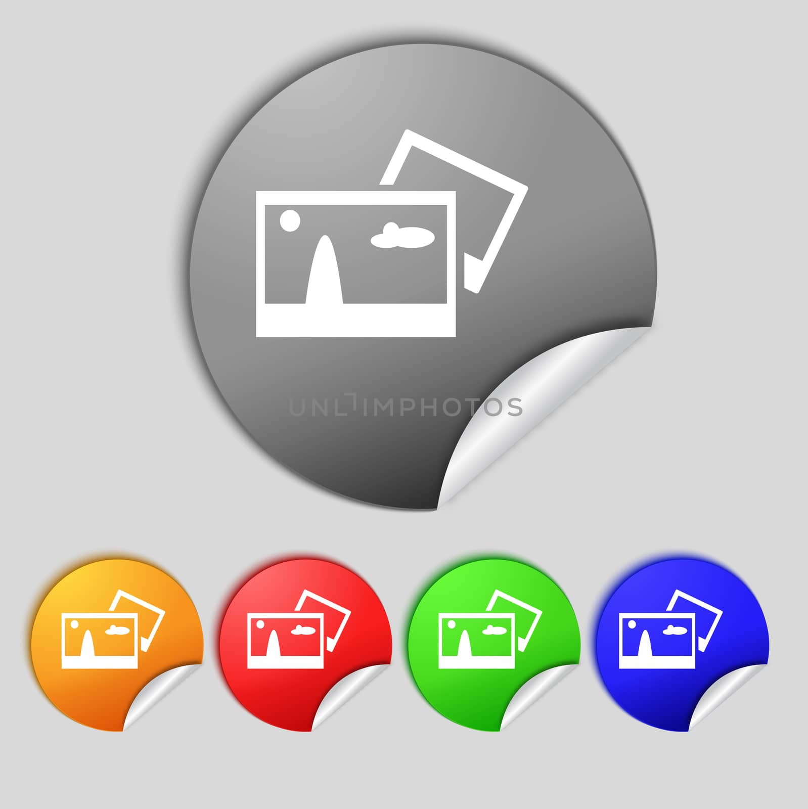 Copy File JPG sign icon. Download image file symbol. Set colourful buttons. Modern UI website navigation  by serhii_lohvyniuk