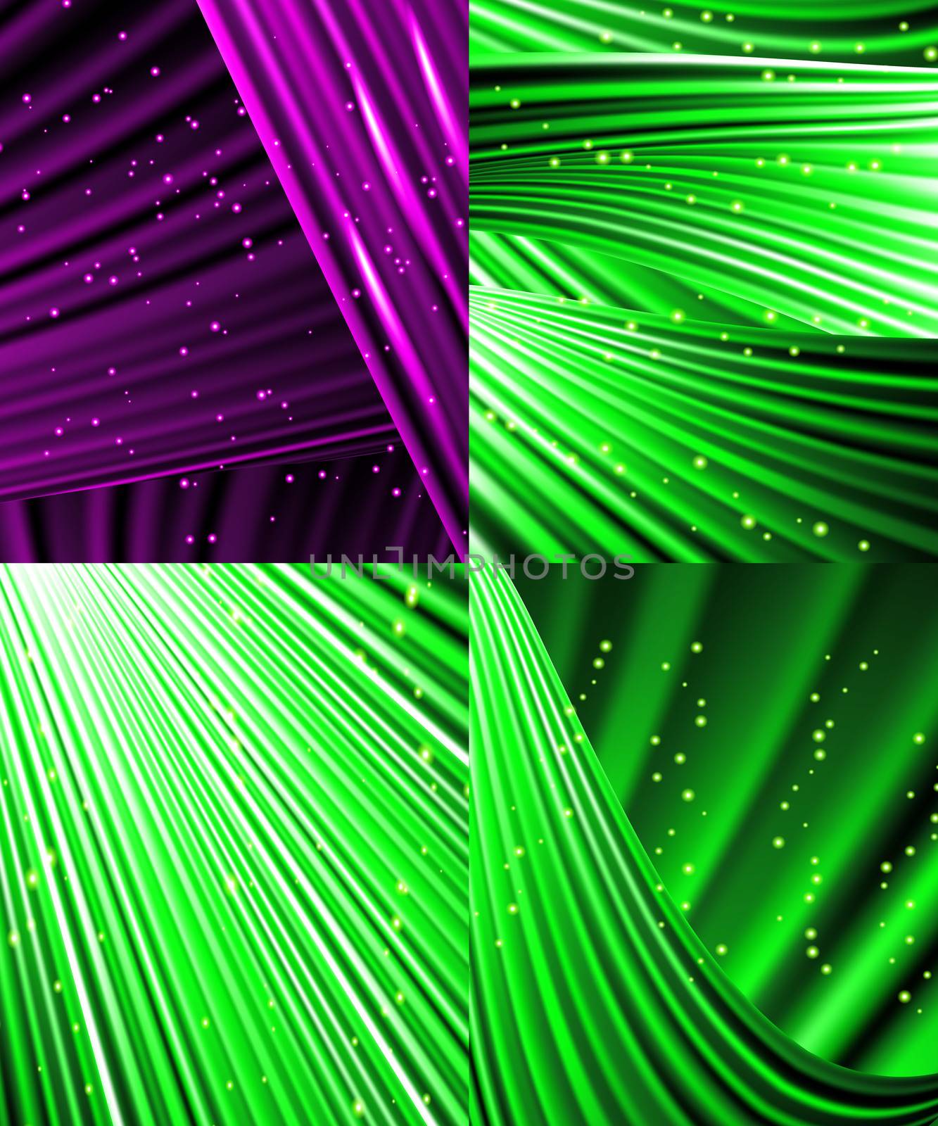 Set of Abstract luminous rays background.  by serhii_lohvyniuk