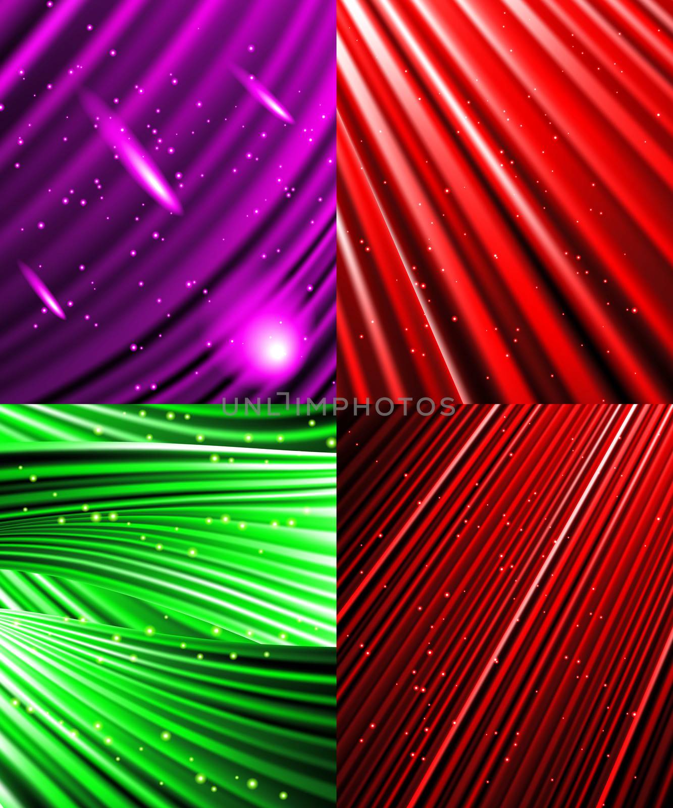 Set of Abstract luminous rays background.  by serhii_lohvyniuk