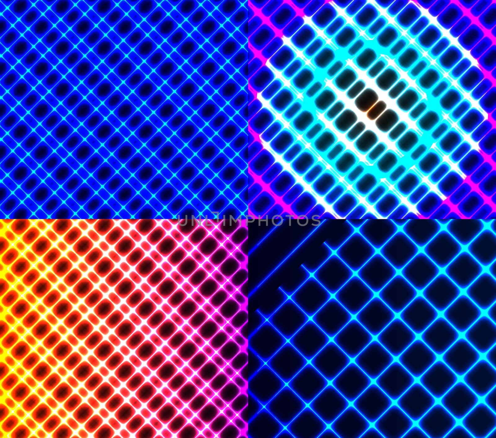 Set of dark abstract spectrum background lines.  illustration