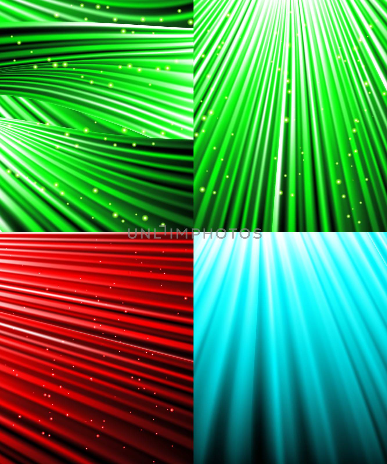 Set of background colourful luminous rays.  by serhii_lohvyniuk