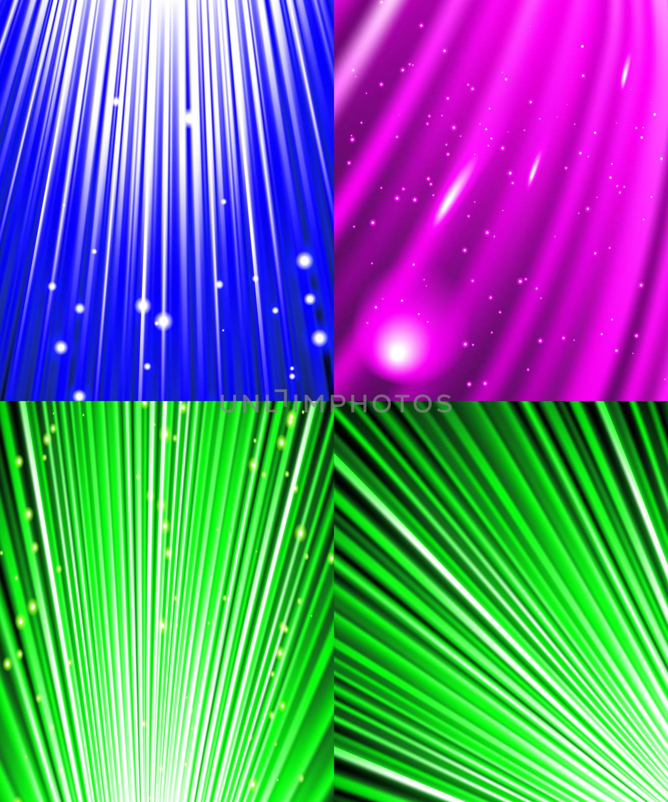 Set of Abstract luminous rays background.  by serhii_lohvyniuk