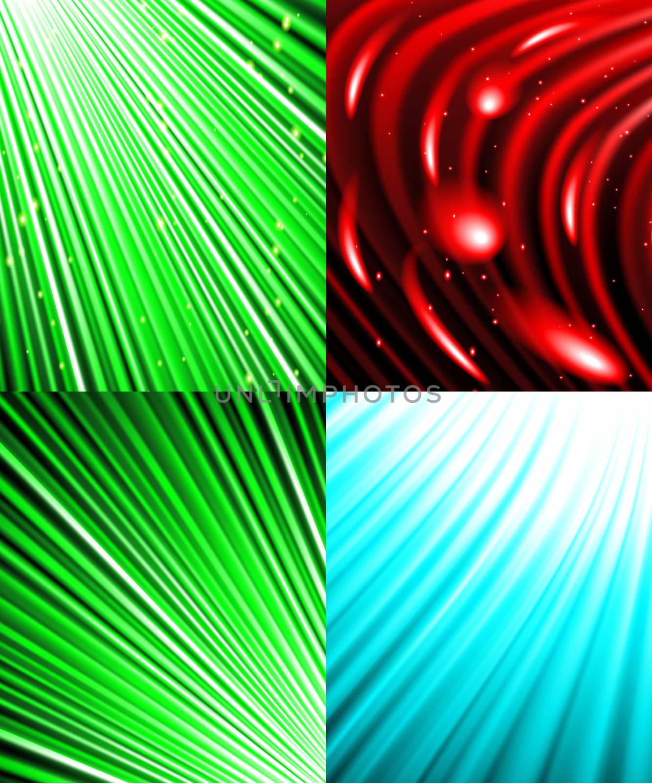 Set of Abstract luminous rays background.  by serhii_lohvyniuk