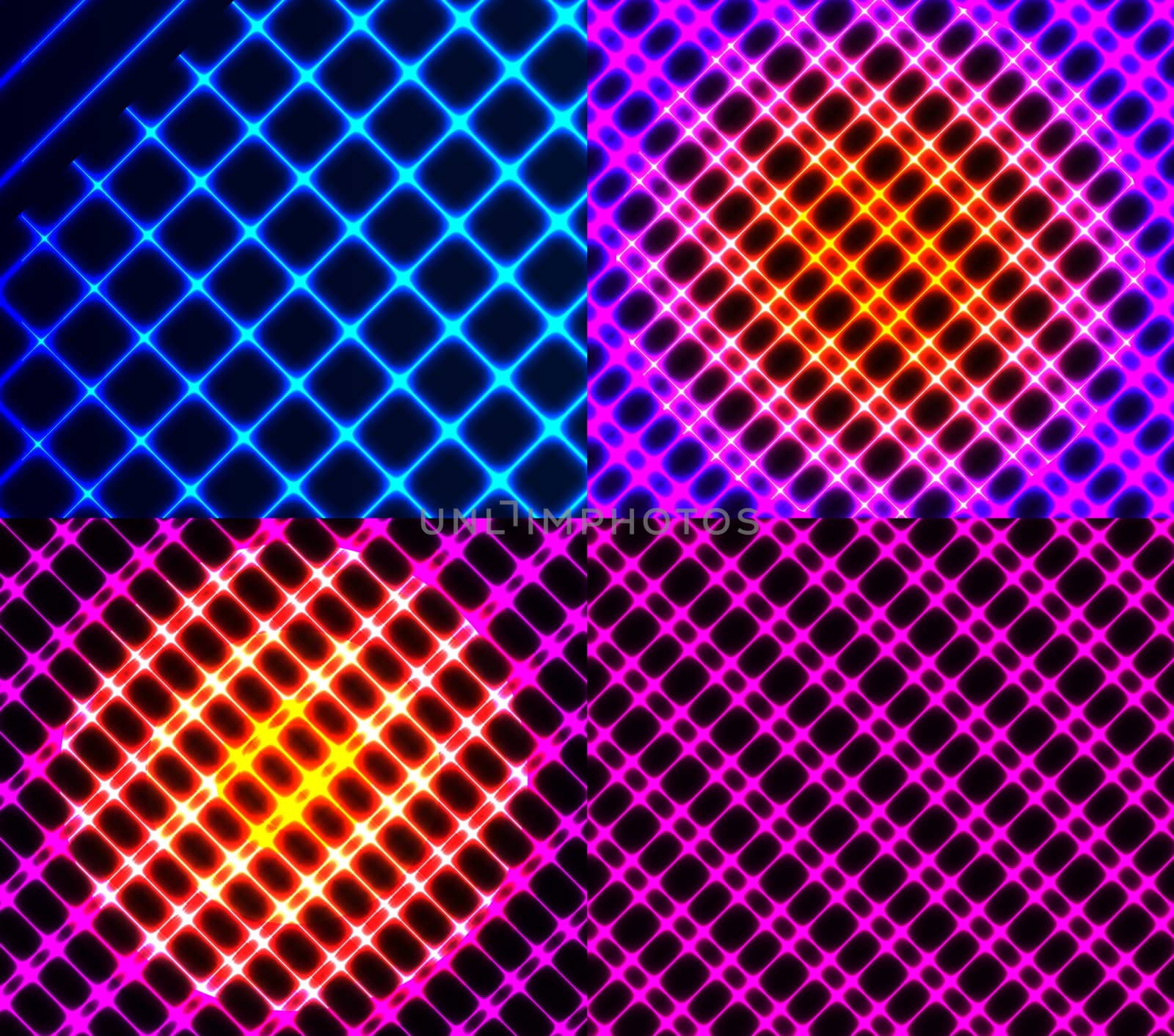 Set of dark abstract spectrum background lines.  illustration