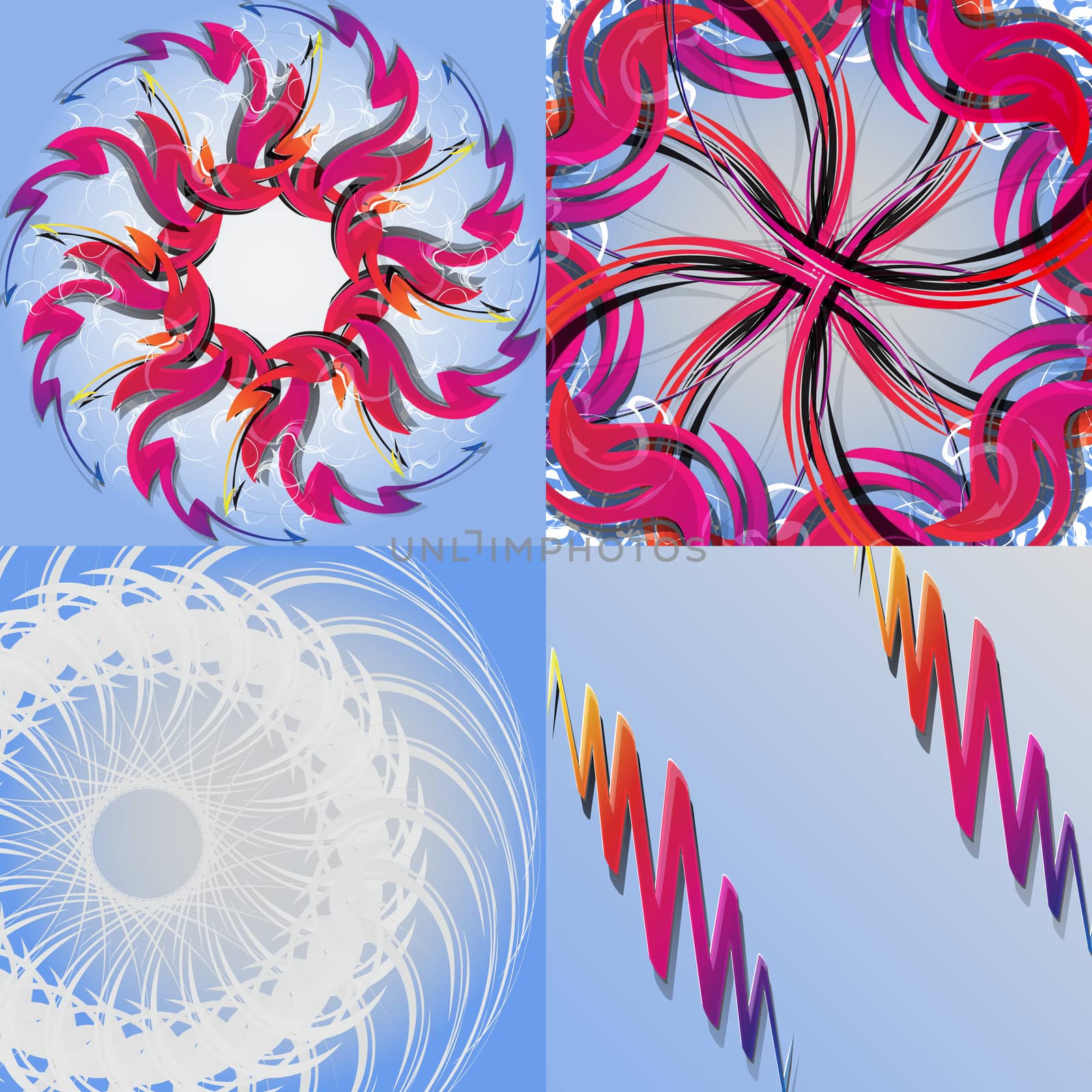 Set of Abstract modern wave colorful background.  by serhii_lohvyniuk