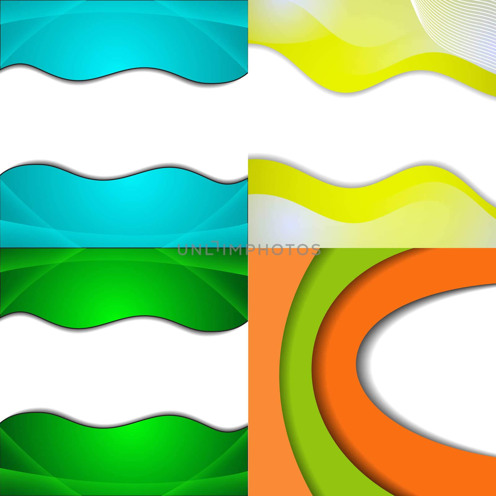 Big Set Of Soft Colored Abstract Background.  illustration