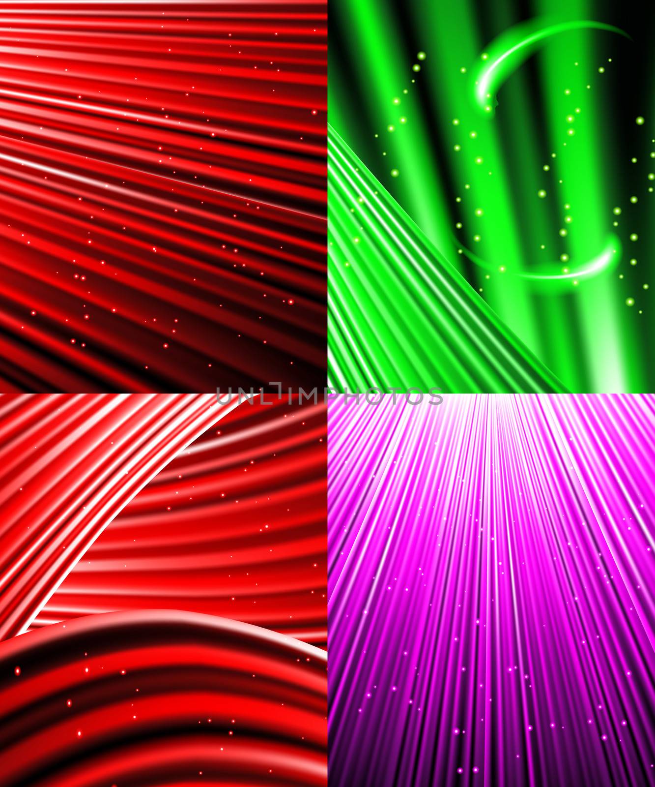 Set of Abstract luminous rays background.  by serhii_lohvyniuk