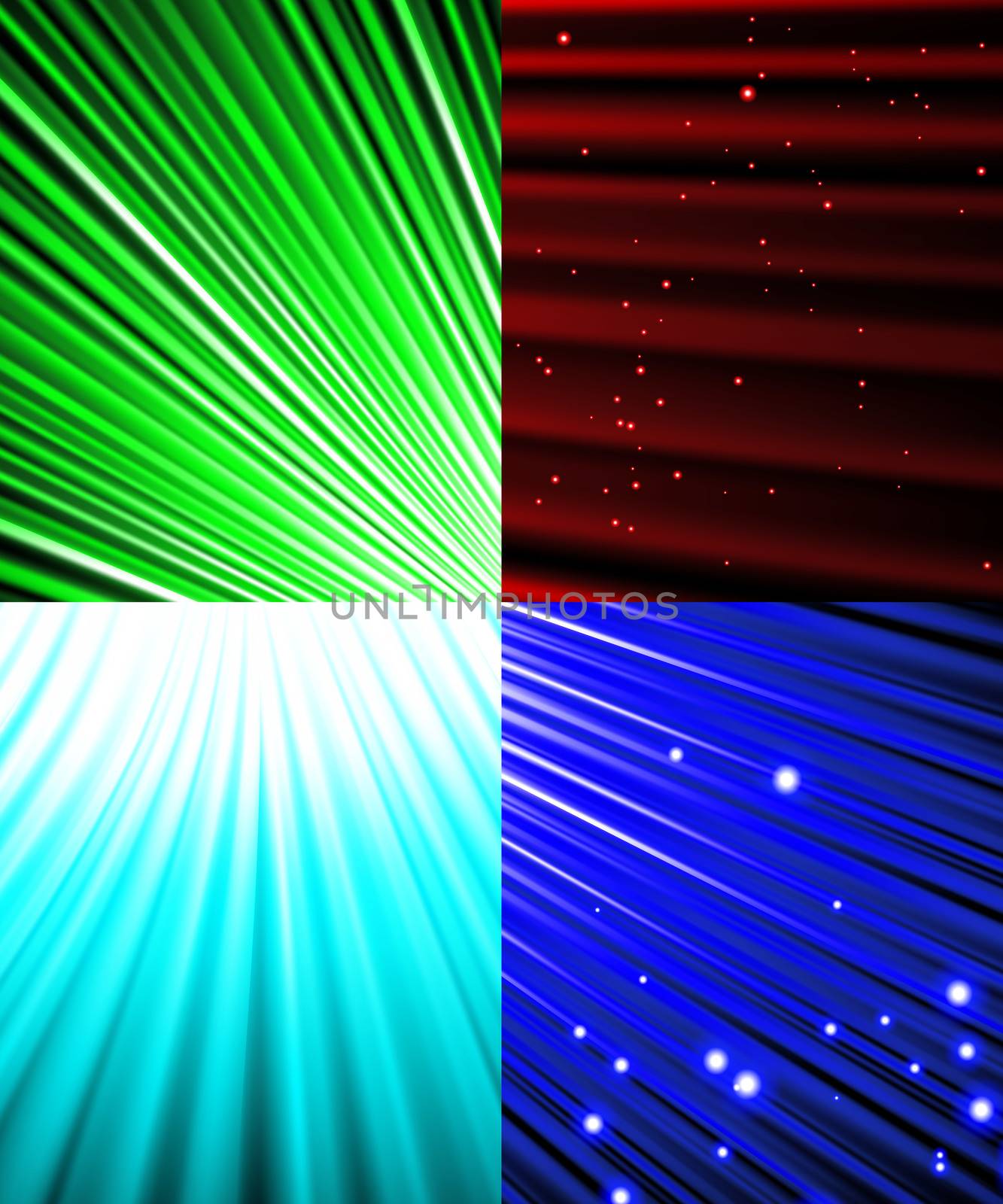 Set of Abstract luminous rays background.  by serhii_lohvyniuk