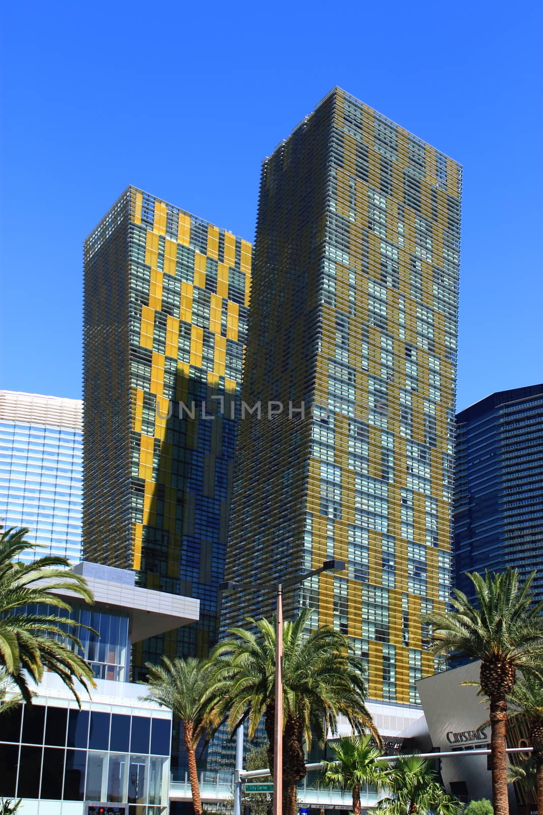 City Center Complex buildings on the famous Las Vegas Strip