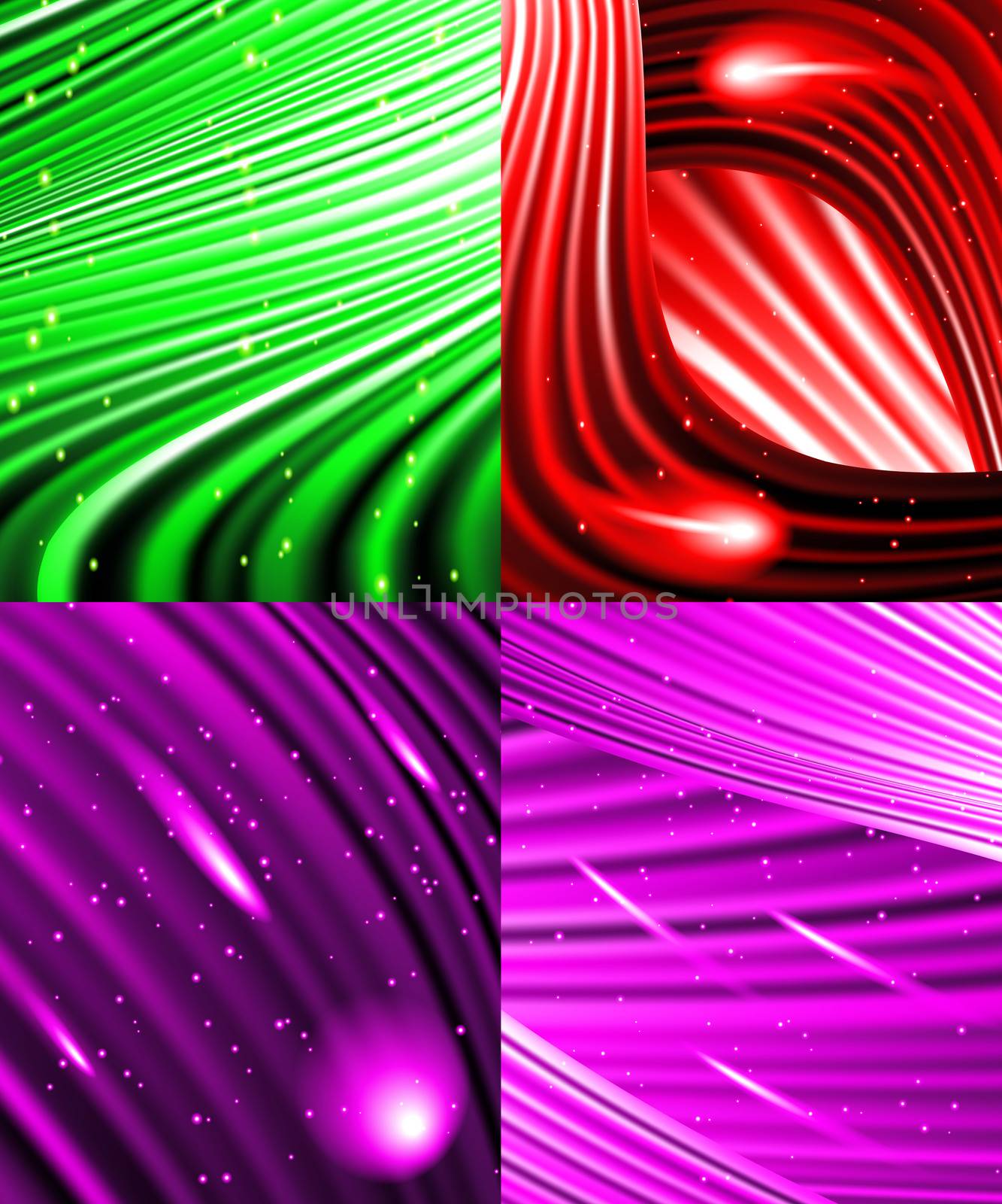 Set of Abstract luminous rays background.  by serhii_lohvyniuk