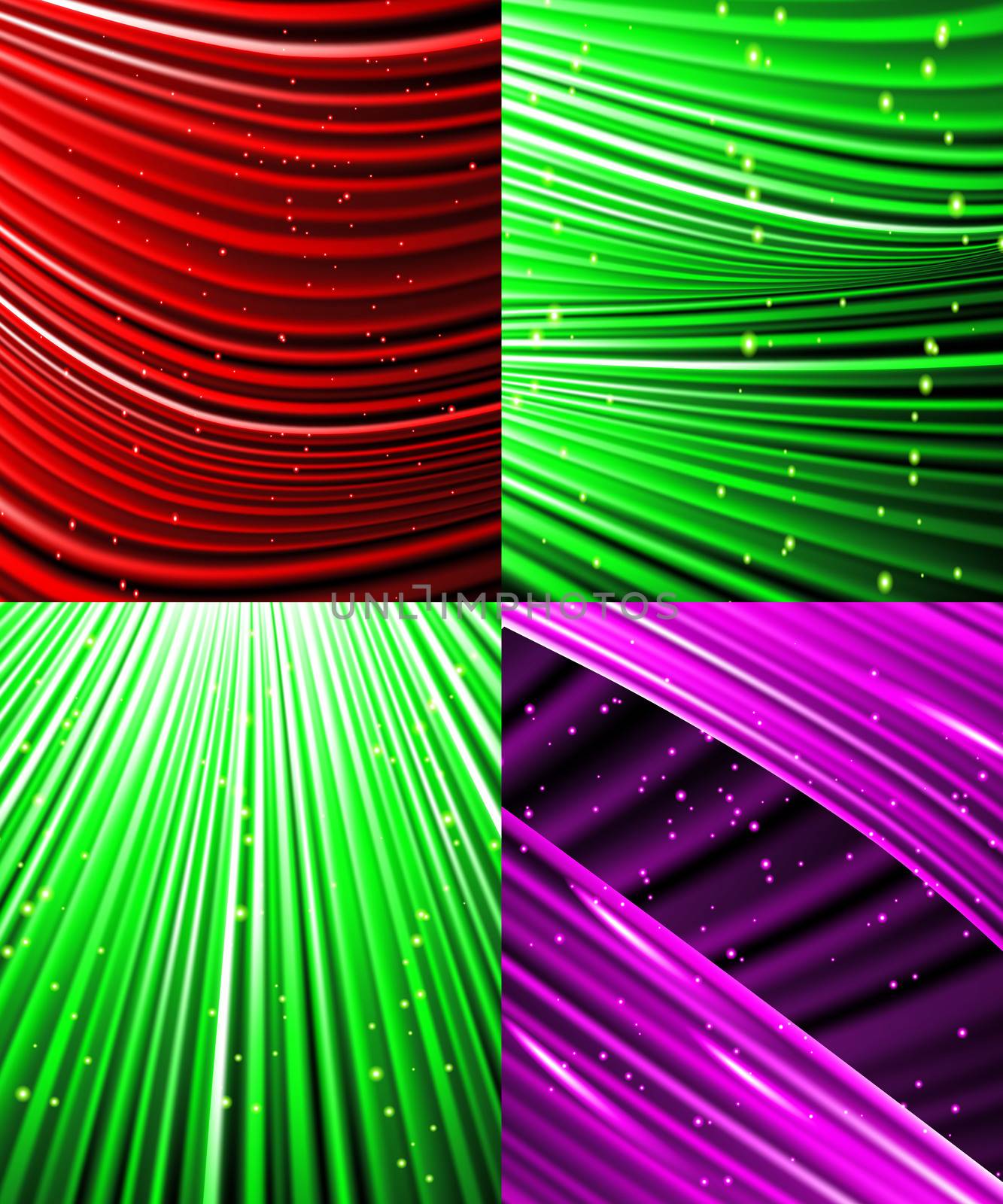 Set of Abstract luminous rays background.  by serhii_lohvyniuk